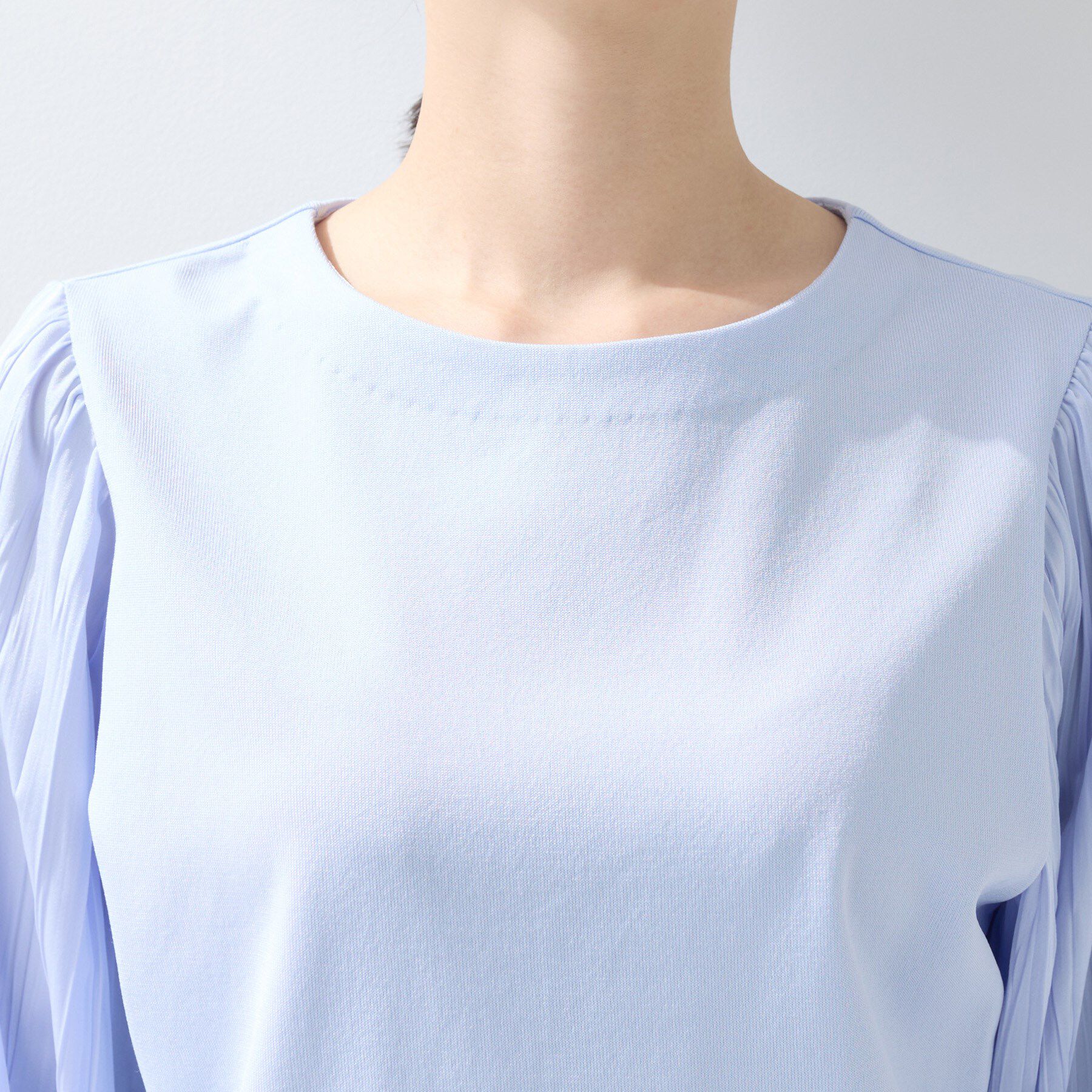 INDIVI「【洗える／華やか】袖プリーツニット」|ニット・セーター|