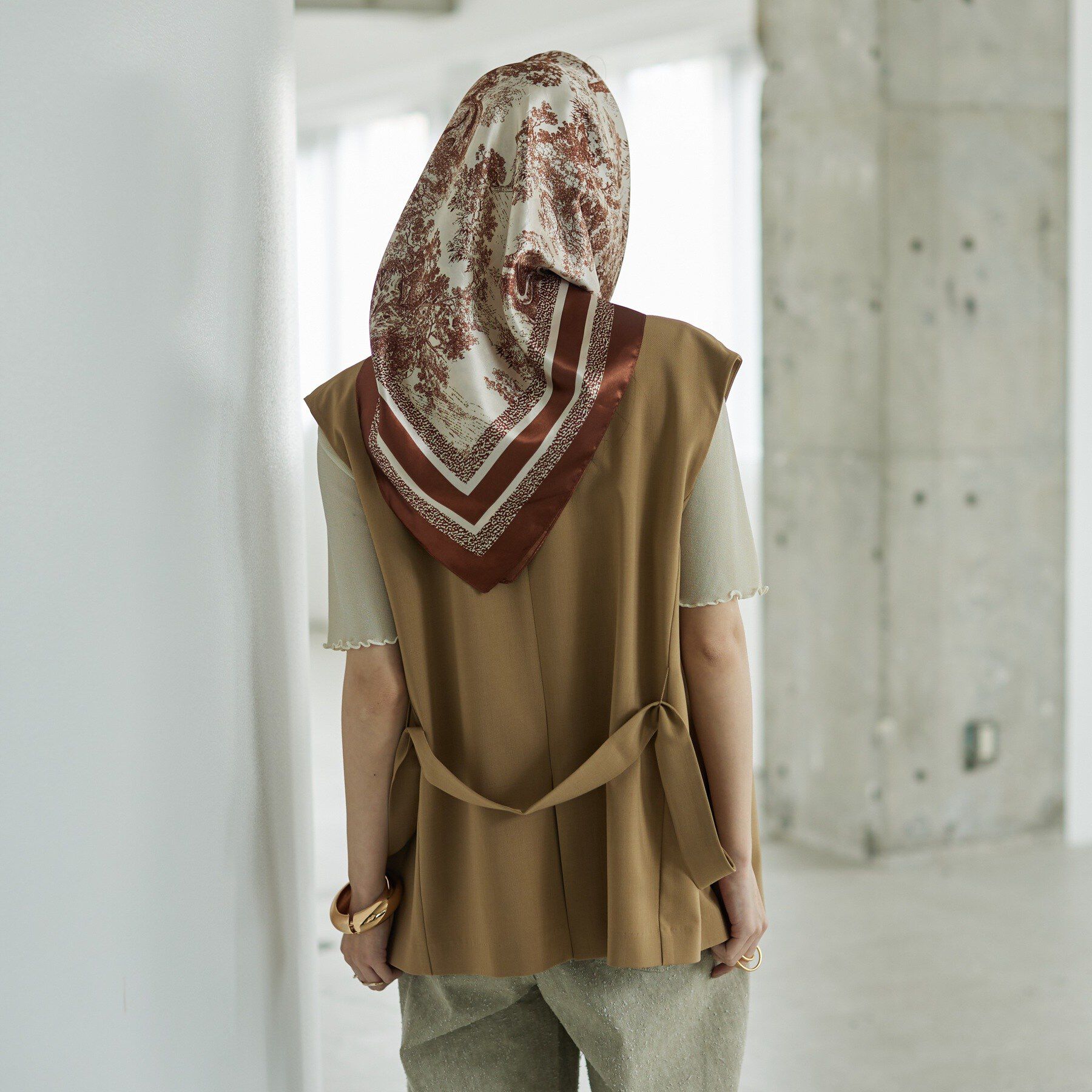 GALLEST「Comfy SET UP｜ベルテッドジレ【セットアップ対応／通勤／カセット服／接触冷感／UVカット】」|ベスト・ジレ|