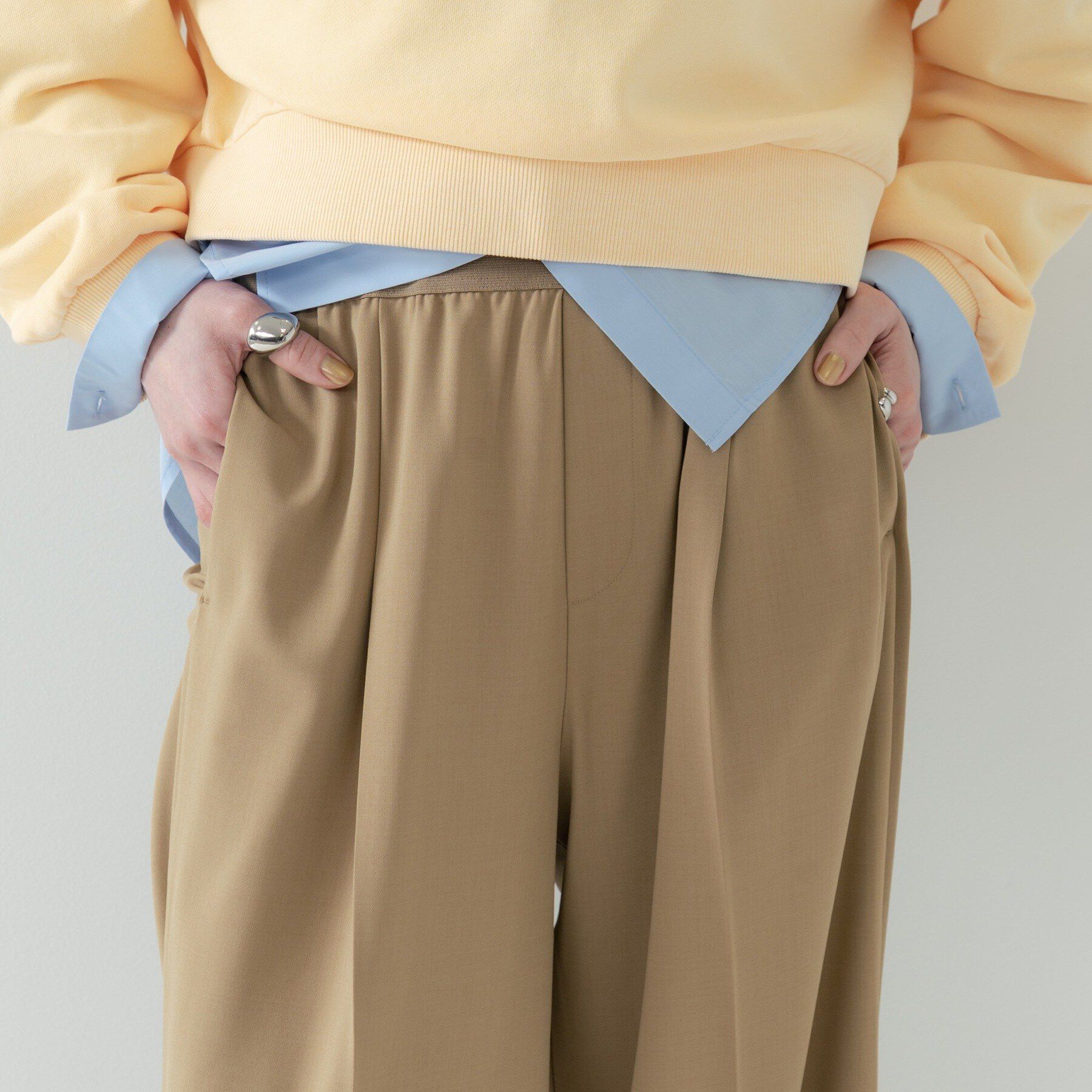 GALLEST「Comfy SET UP｜イージーストレートワイドパンツ【セットアップ対応／通勤／カセット服／接触冷」|その他|