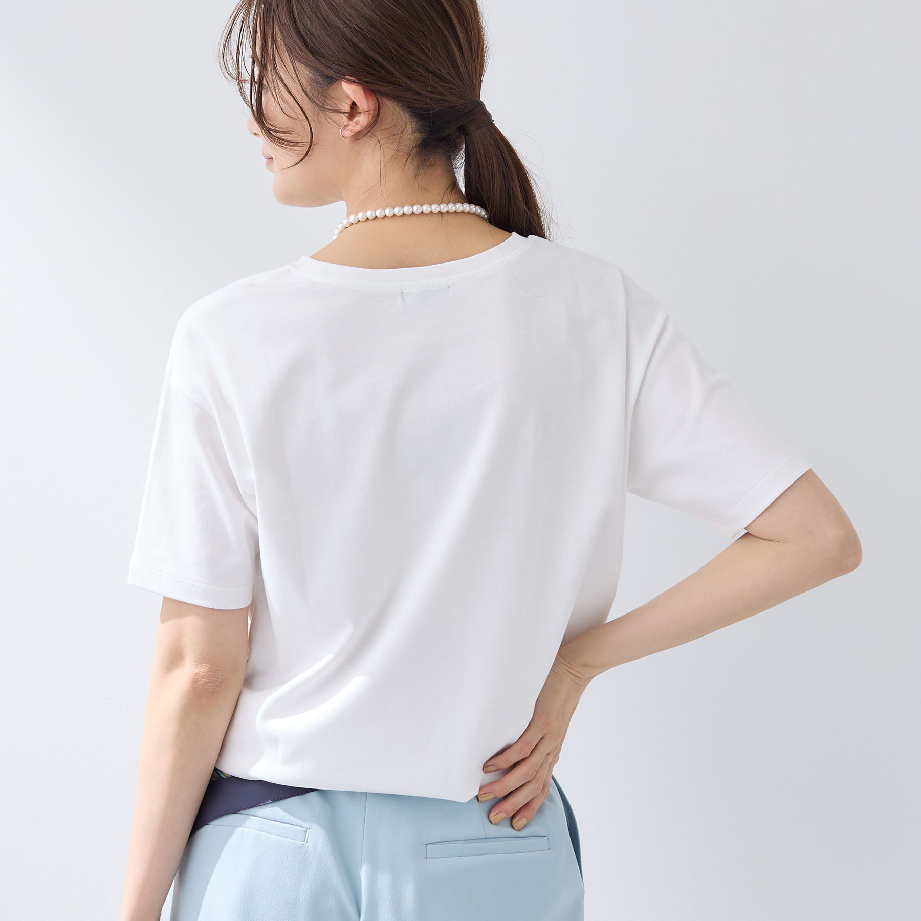 INDIVI「【UVケア／選べるグラフィック】スムースジャージTシャツ」|Tシャツ・カットソー|