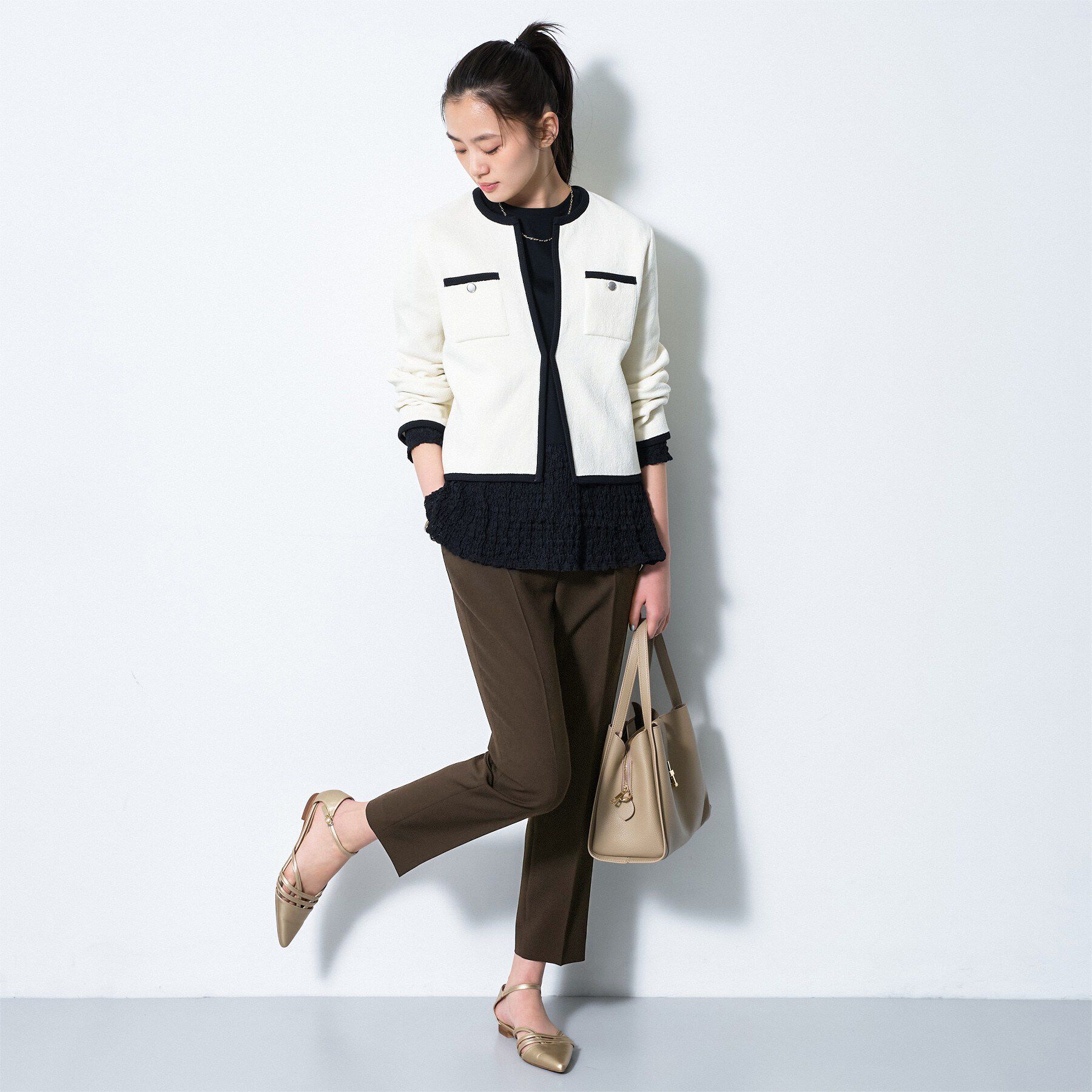 INDIVI「【洗える／UVケア／麻調】テーパードパンツ」|その他|