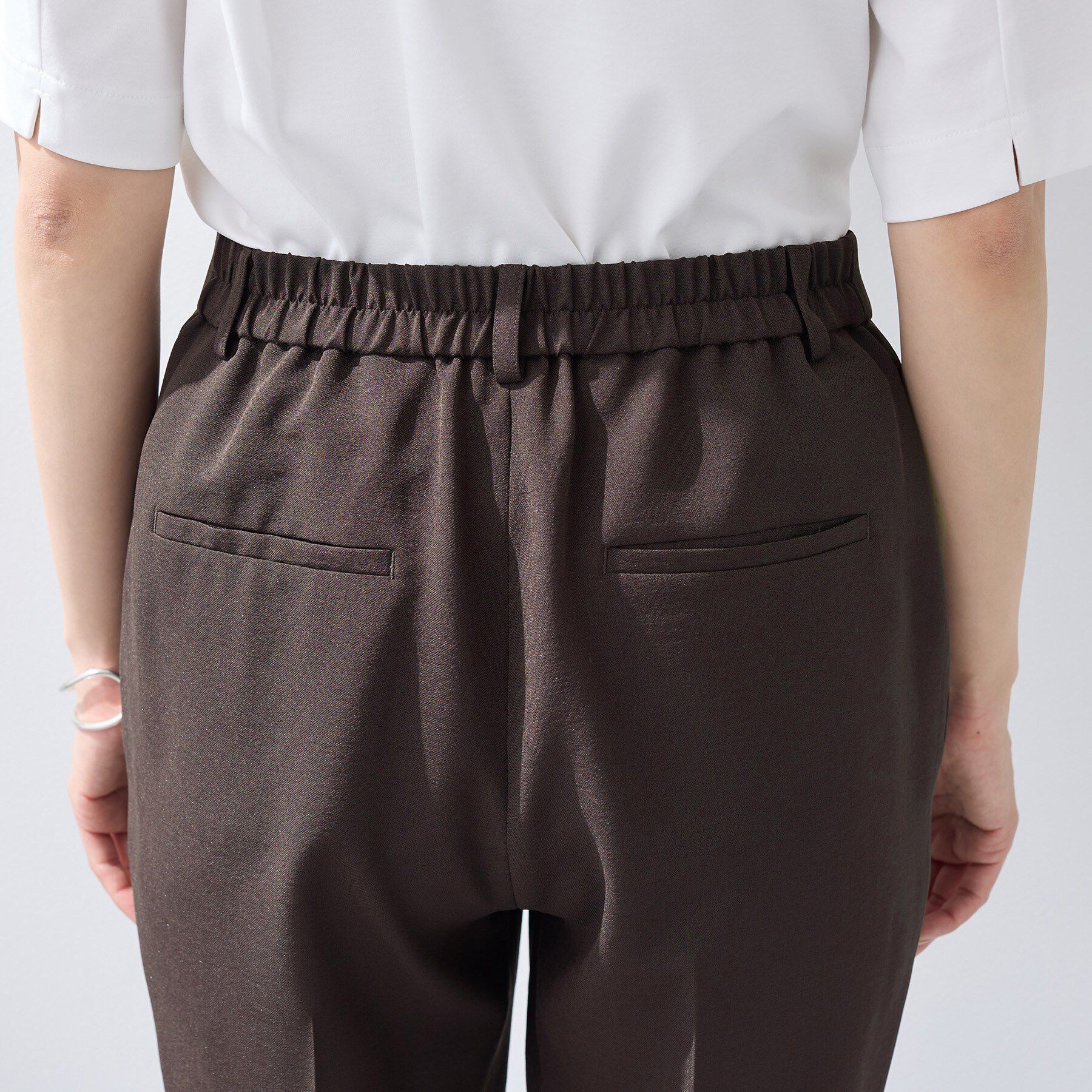 INDIVI「【洗える／UVケア／麻調】テーパードパンツ」|その他|