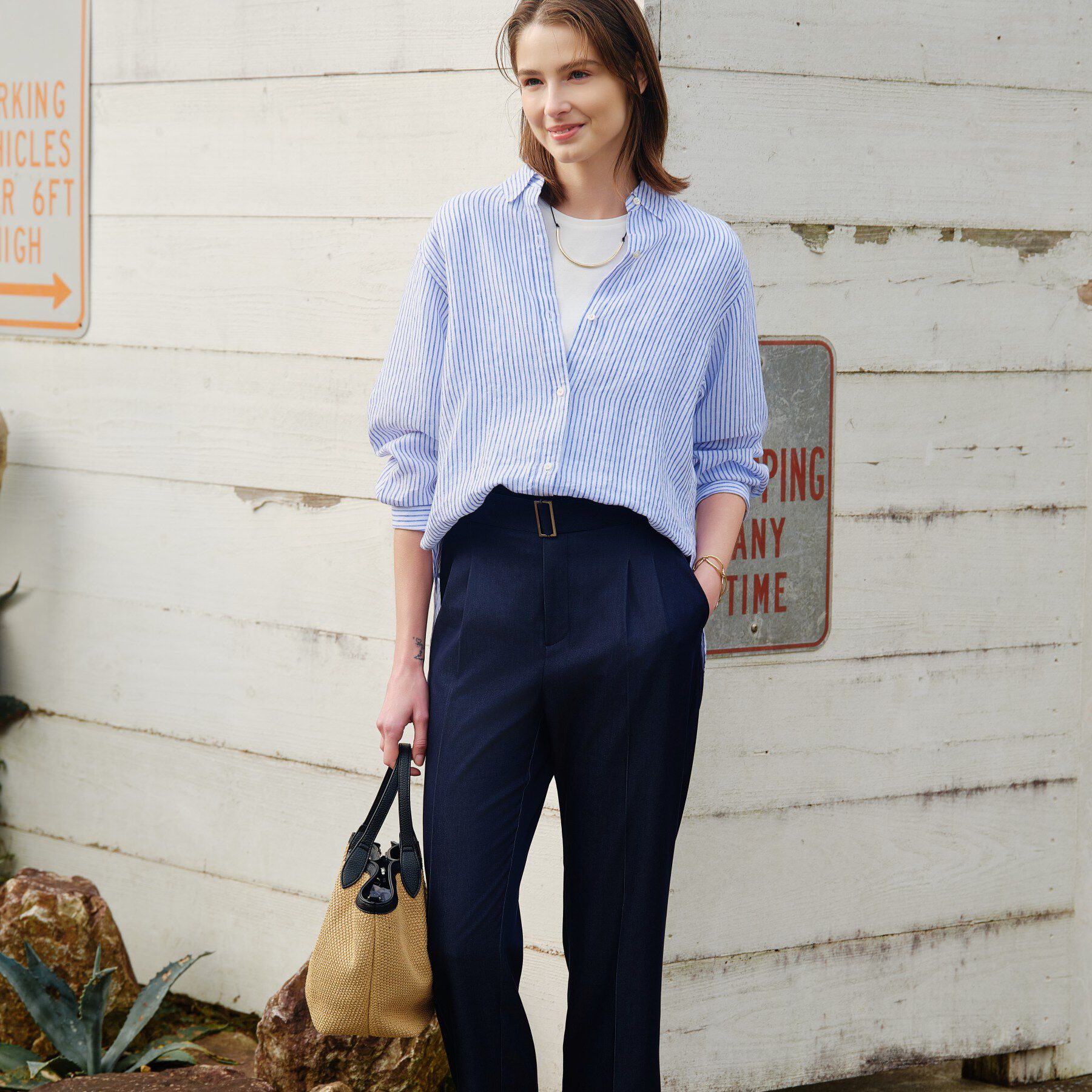 INDIVI「【接触冷感／2WAY】カシュクールリネンシャツ」|シャツ・ブラウス|