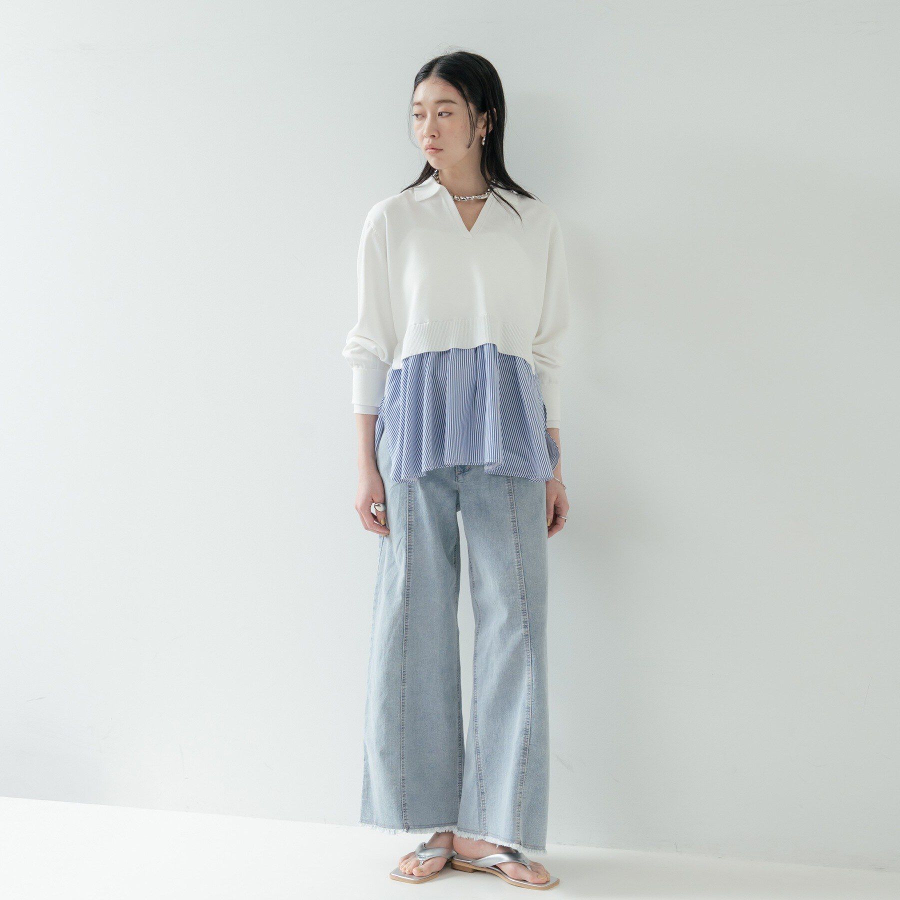 GALLEST「ペプラムドッキングニット」|ニット・セーター|