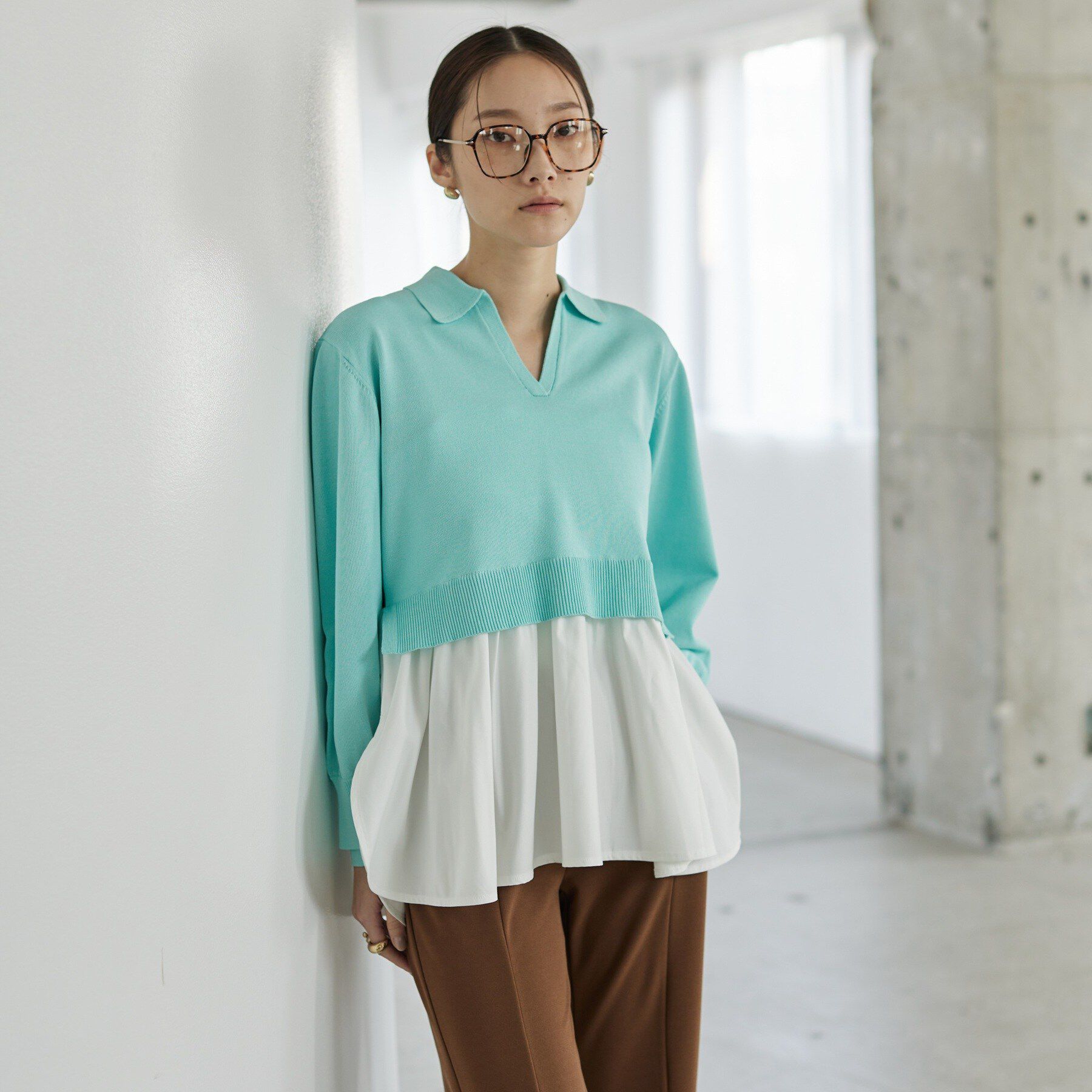 GALLEST「ペプラムドッキングニット」|ニット・セーター|