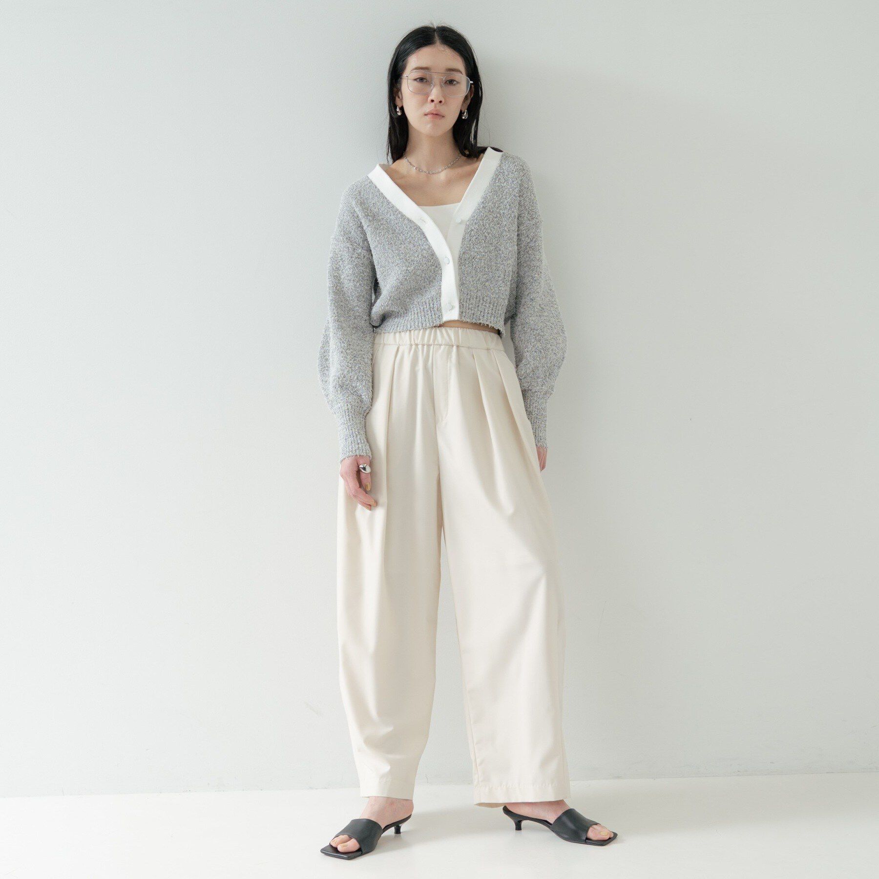 GALLEST「ファンシーヤーンVネックカーディガン」|カーディガン|