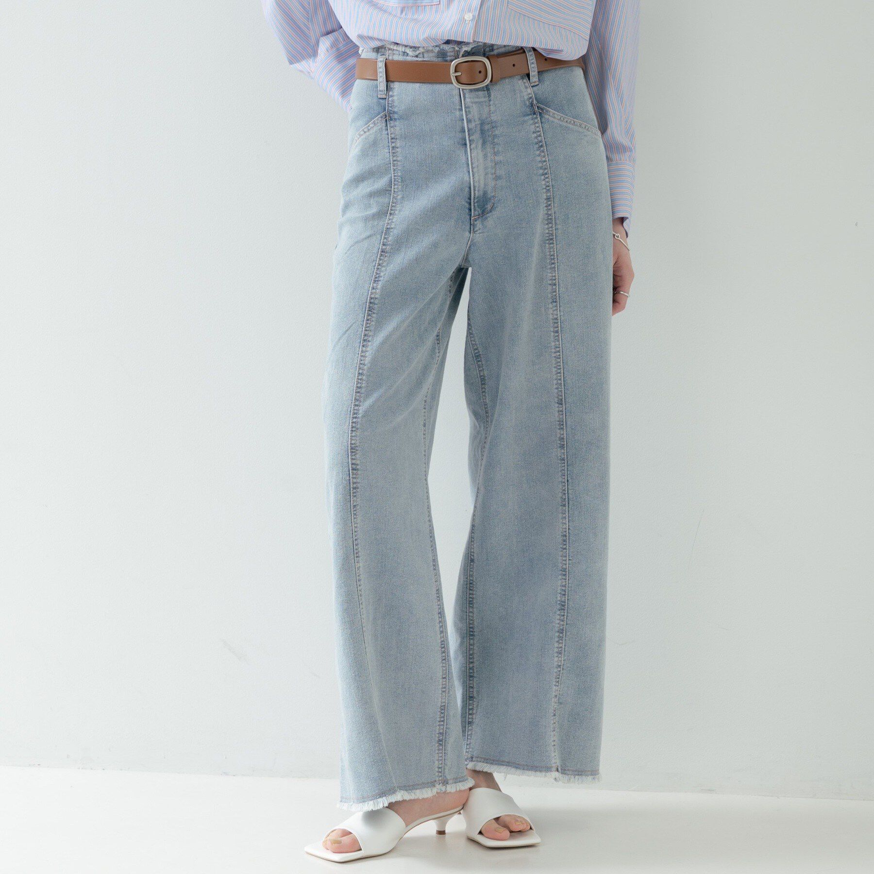 GALLEST「ハイウエストカットオフデニム」|デニム|