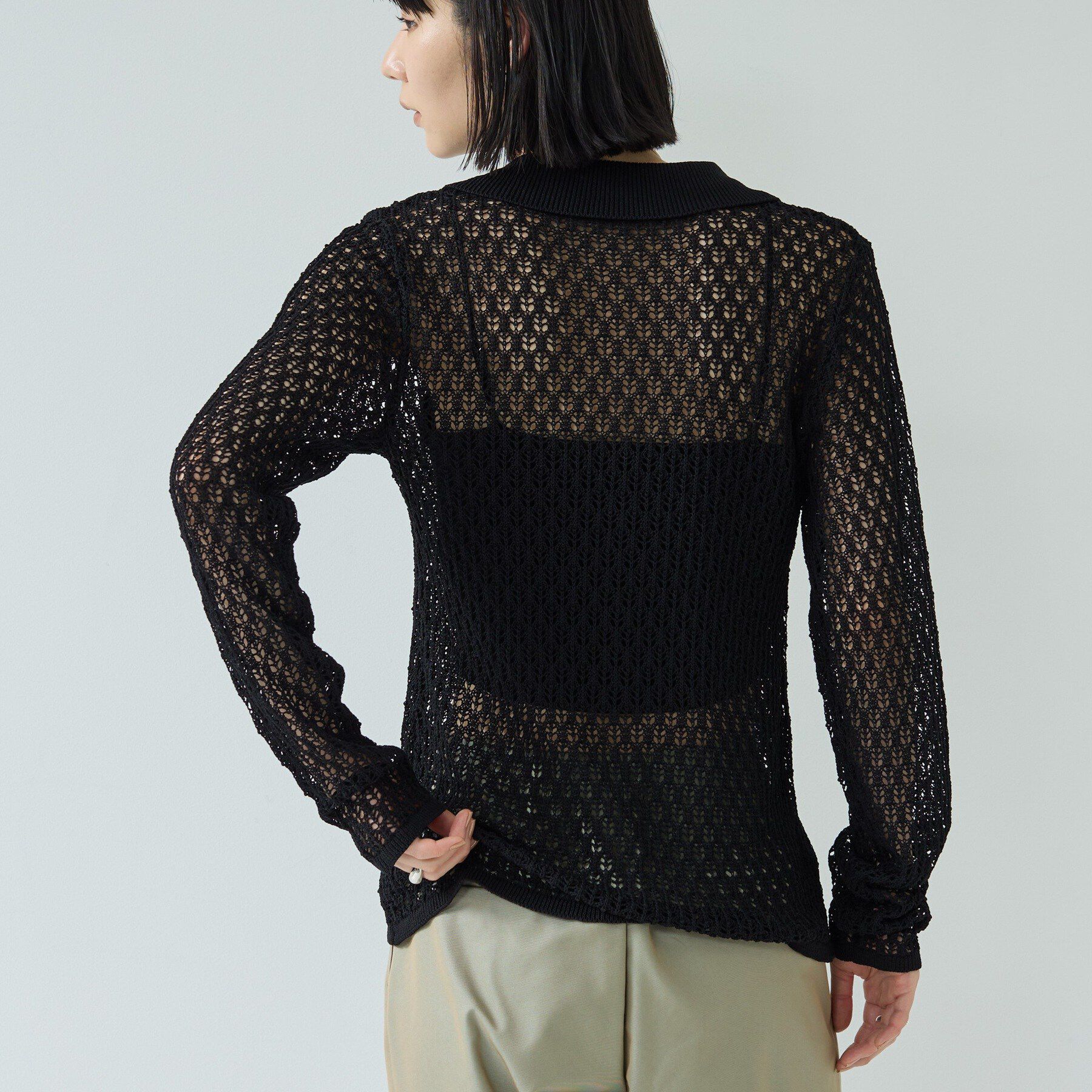 GALLEST「リネンライククロシェポロニット」|ニット・セーター|