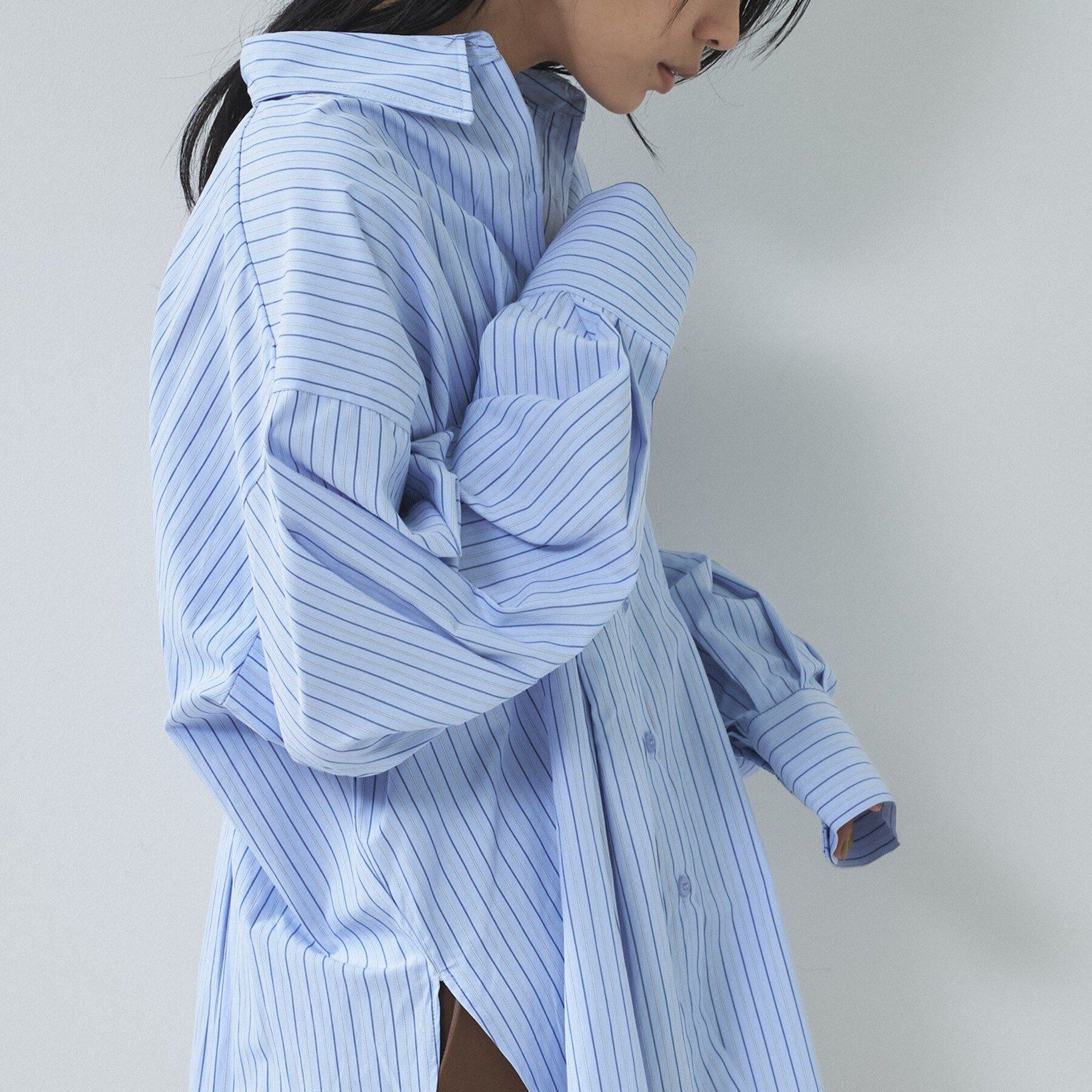 GALLEST「【一部店舗限定】ストライプタックシャツ」|シャツ・ブラウス|