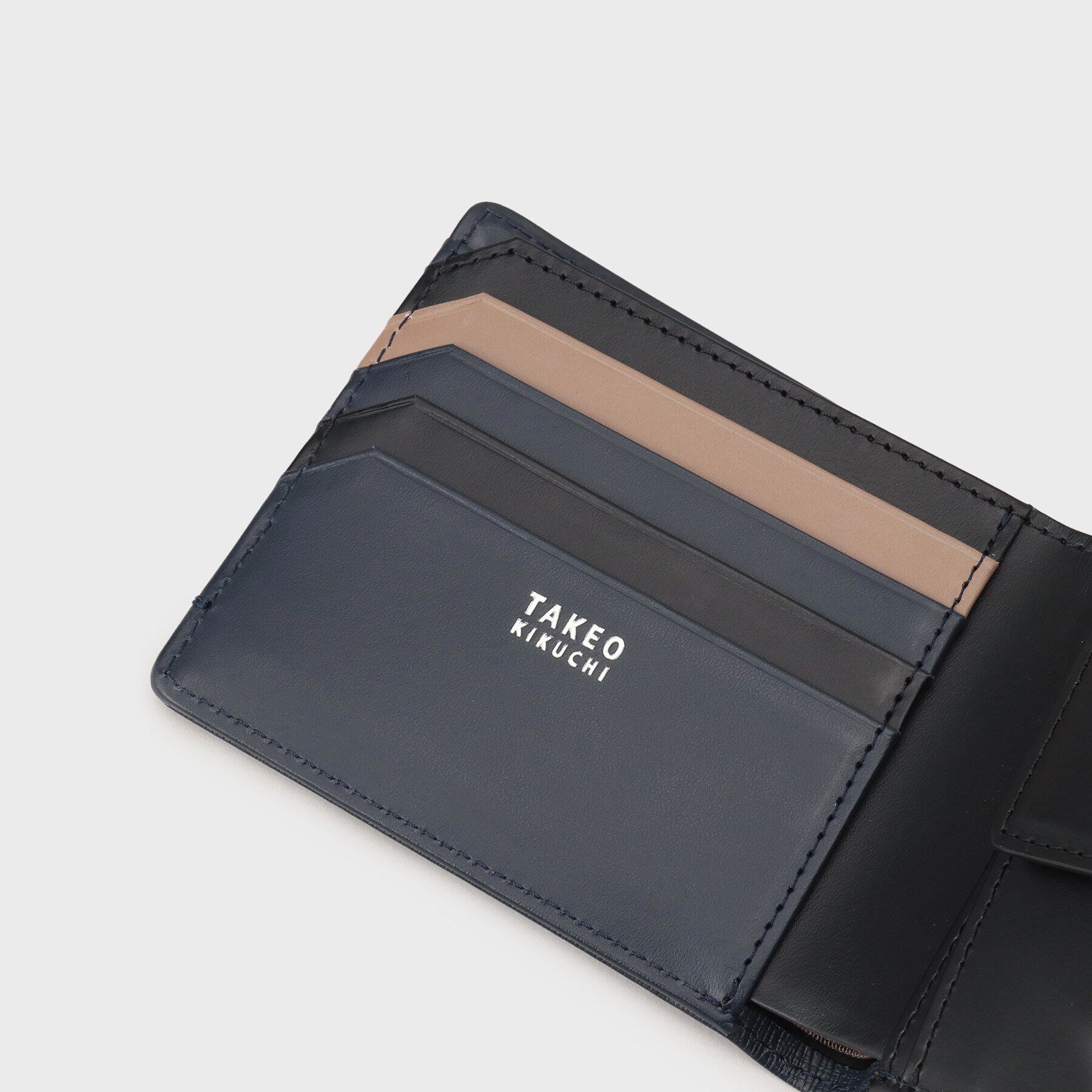 TAKEO KIKUCHI「配色型押しレザー 2つ折り財布」|財布|