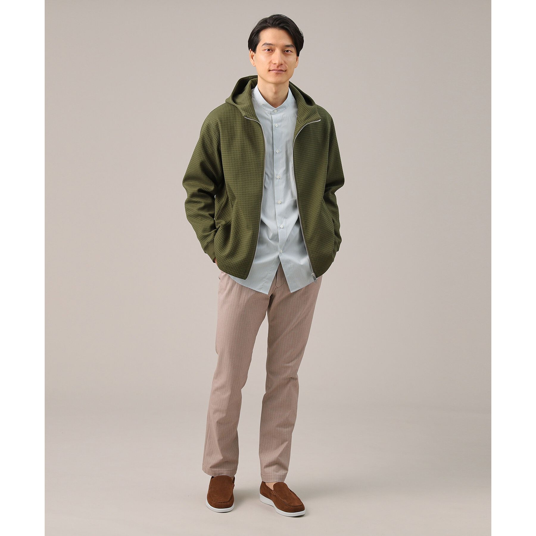 TAKEO KIKUCHI「【Made in JAPAN】播州織 ヘリンボン ストレート パンツ」|その他|