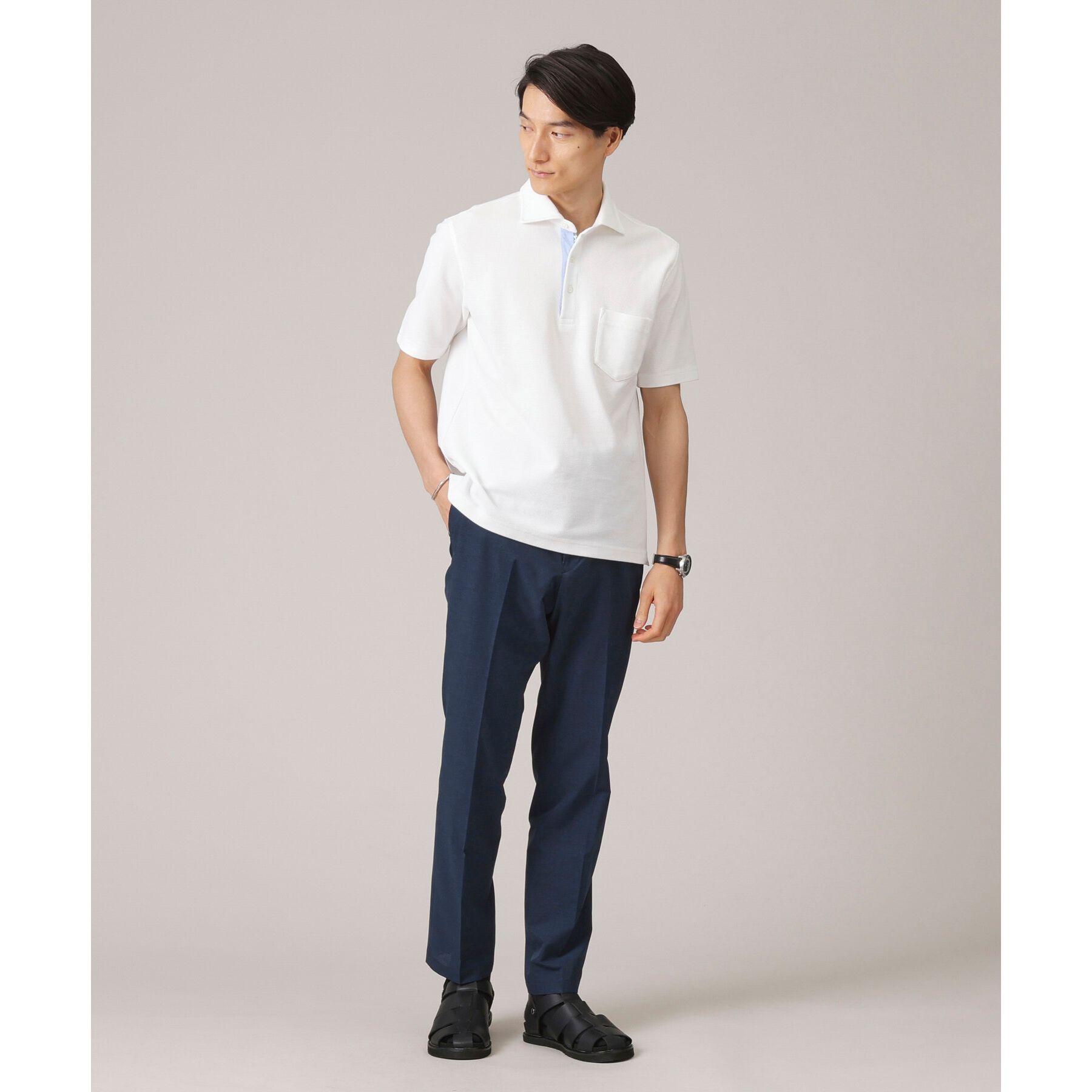 TAKEO KIKUCHI「【抗菌防臭／9色5サイズ展開】ハニカムメランジ ポロシャツ」|ポロシャツ|