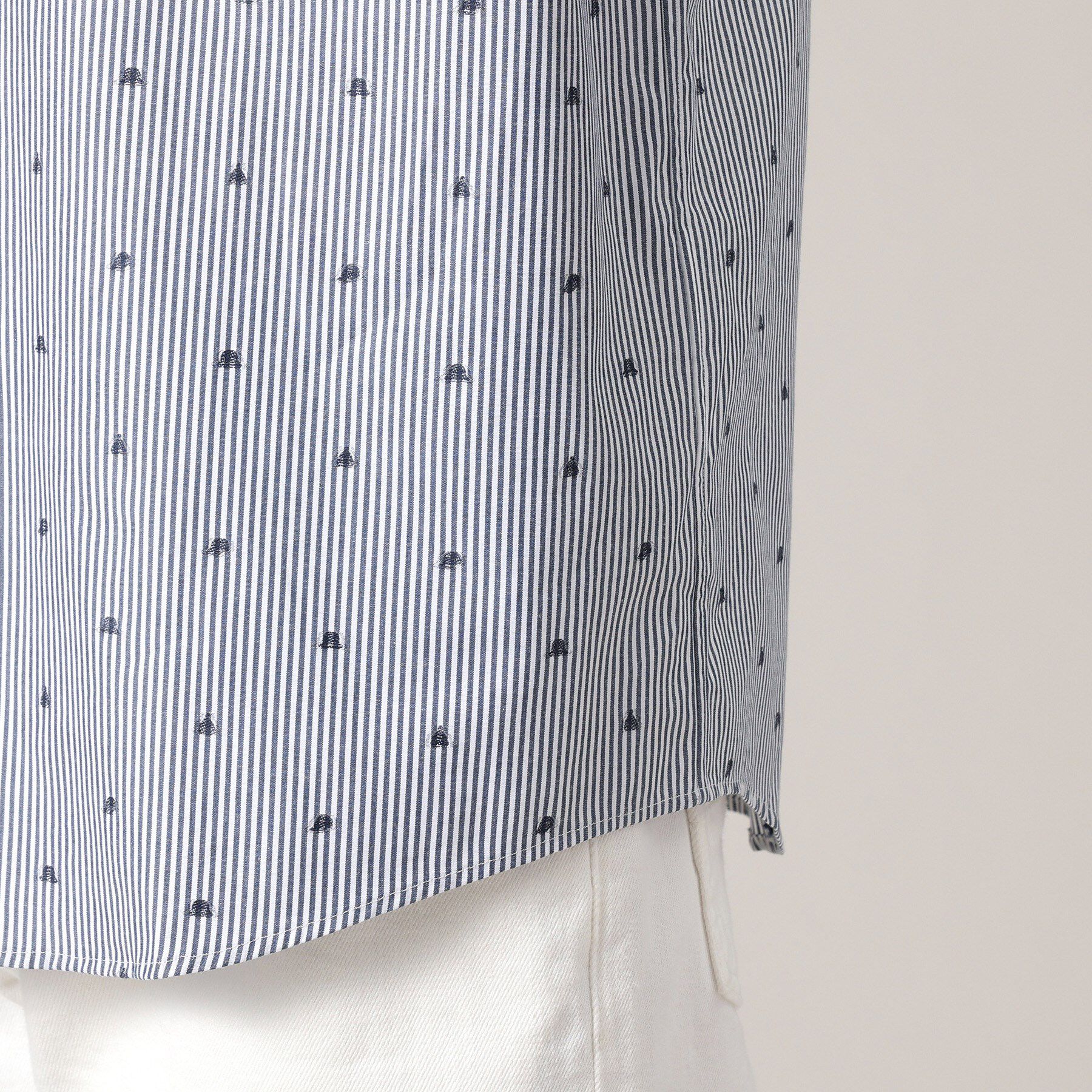 TAKEO KIKUCHI「ハットモチーフ ジャカード ストライプ シャツ」|シャツ・ブラウス|