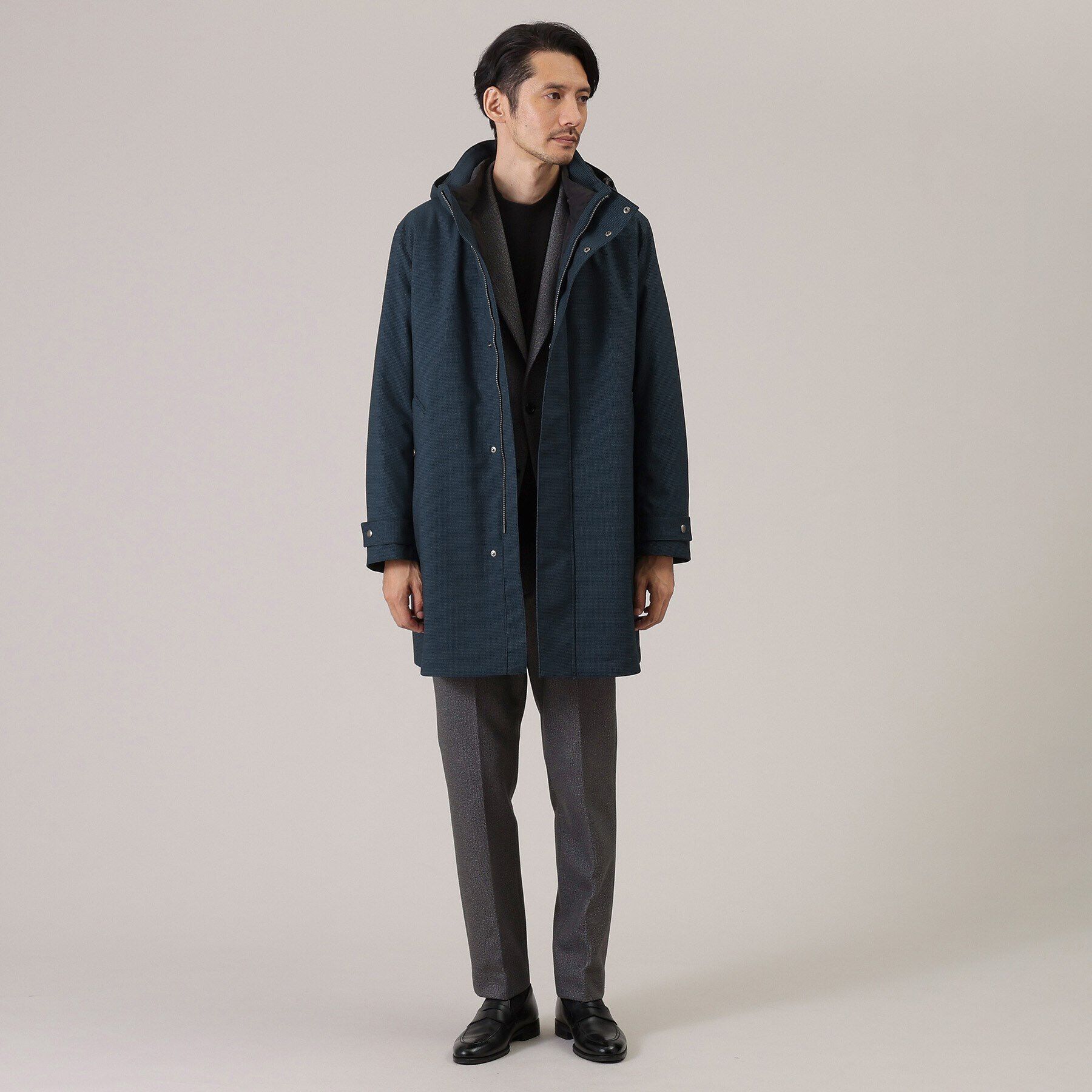 TAKEO KIKUCHI「【3WAY】ハウンズトゥース ダウンライナー コート」|その他|