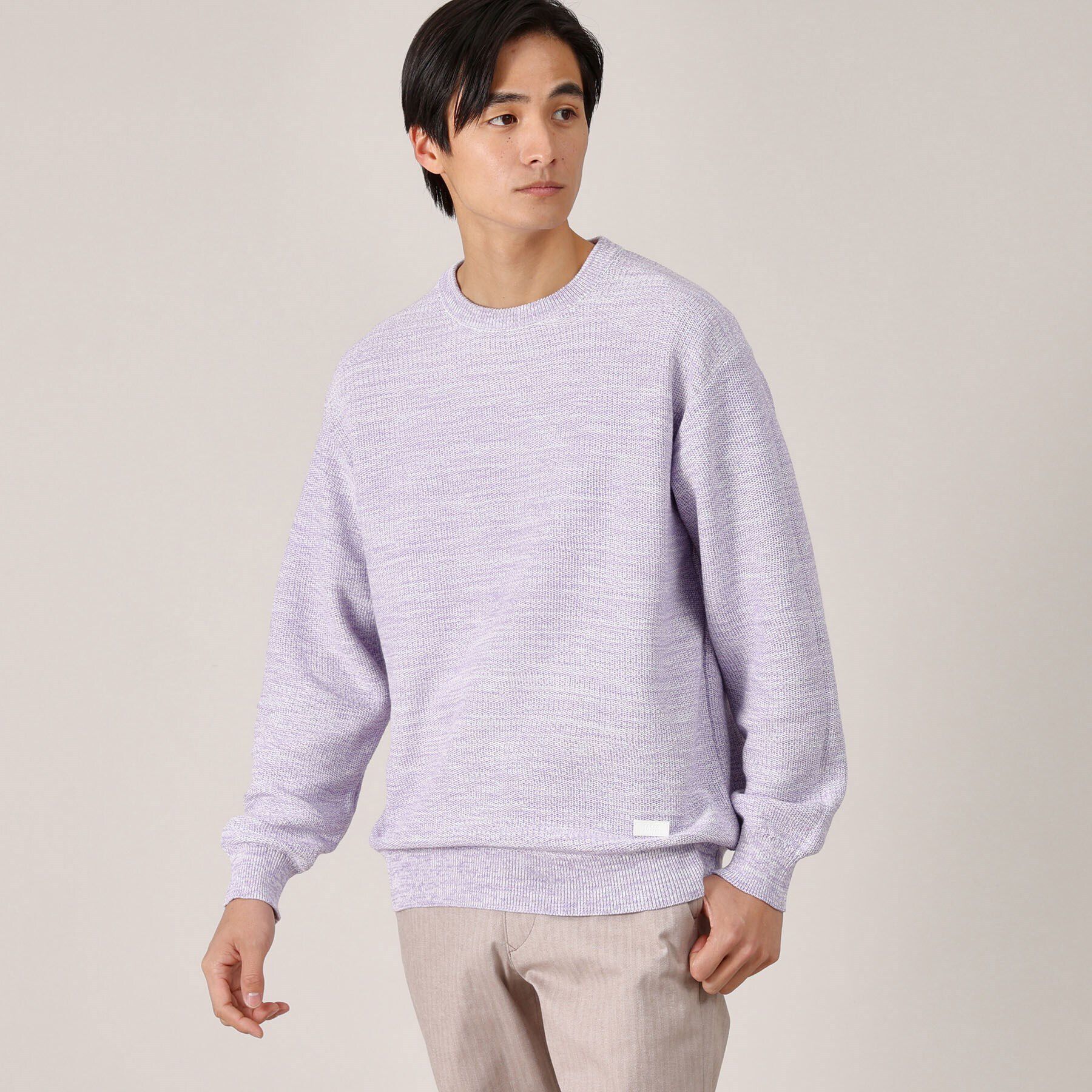 TAKEO KIKUCHI「スプリング メランジ ニット」|ニット・セーター|パープル(081)