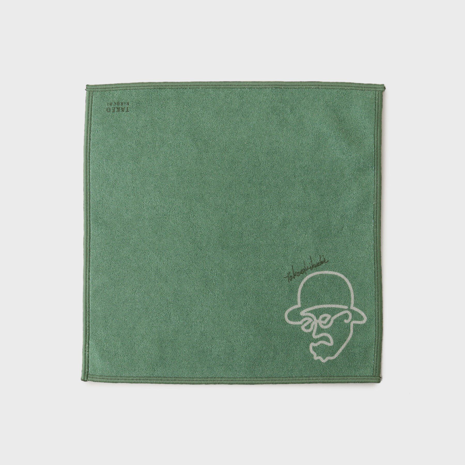 TAKEO KIKUCHI「ラインアートプリント フォンカチ」|ハンカチ|ブルーグリーン(09