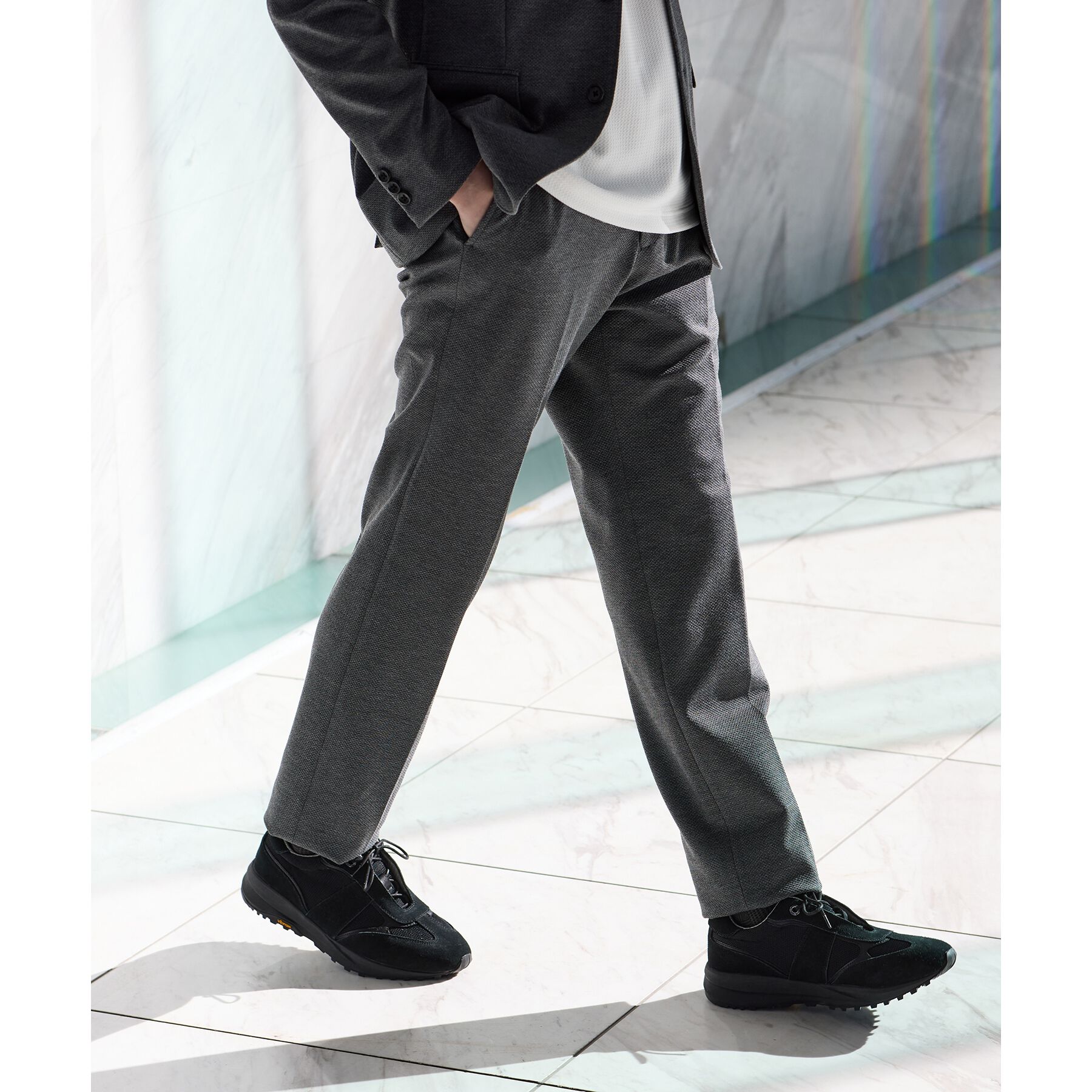 TAKEO KIKUCHI「メランジ ハニカム ストレッチ パンツ」|その他|