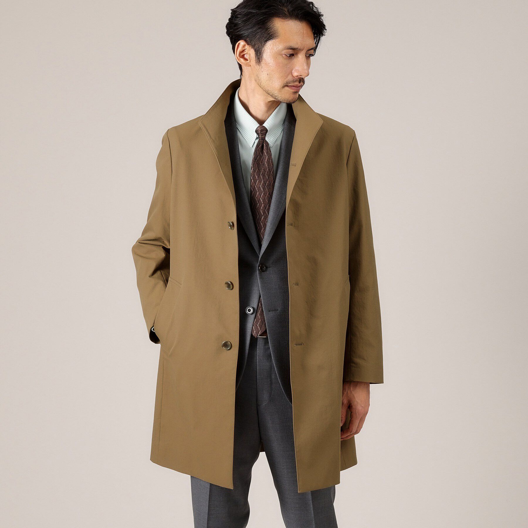 TAKEO KIKUCHI「【撥水】スタンドカラー スプリングコート」|その他|トープ(054)