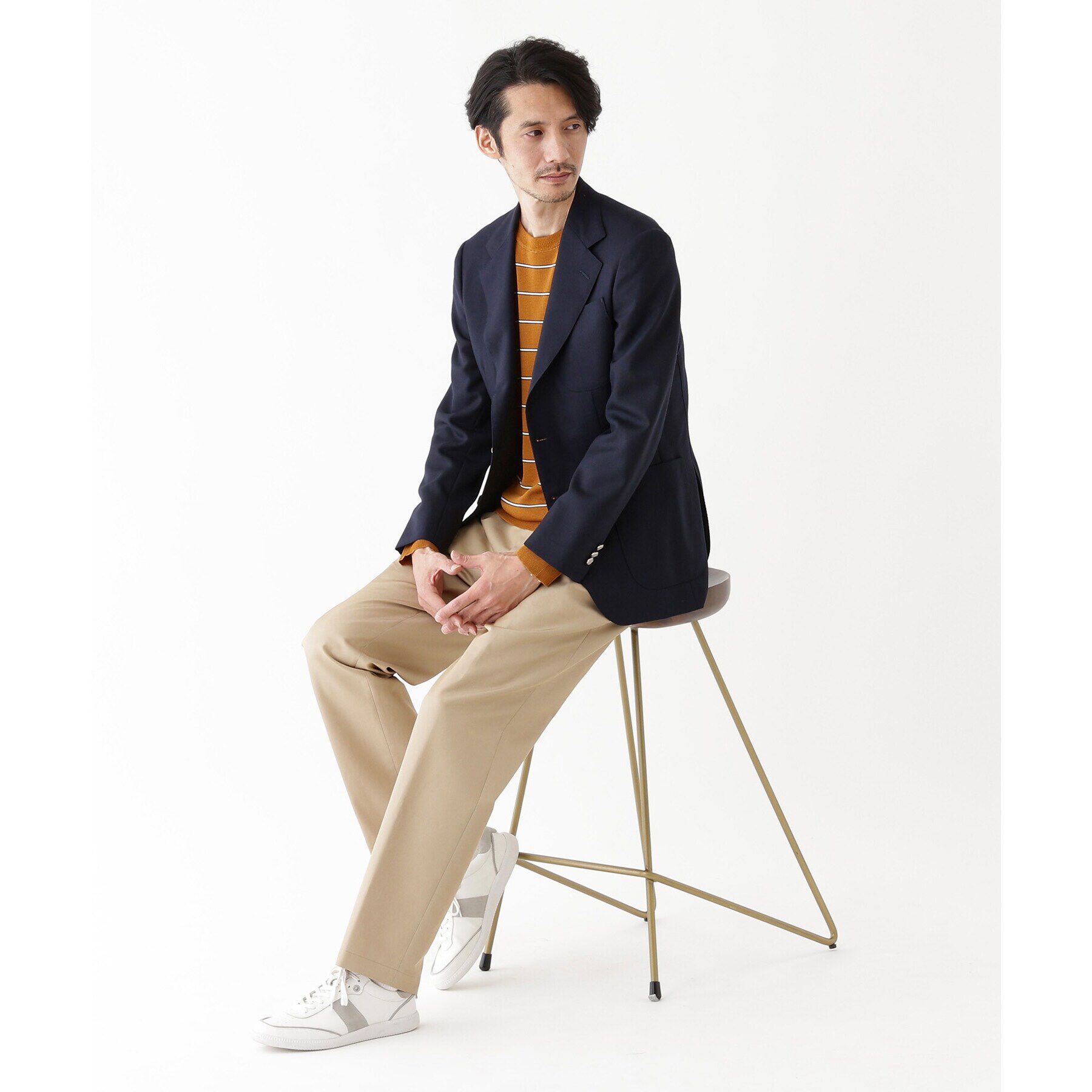 TAKEO KIKUCHI「【THE FLAGSHIP】ボーダー プルオーバー ニット」|ニット・セーター|