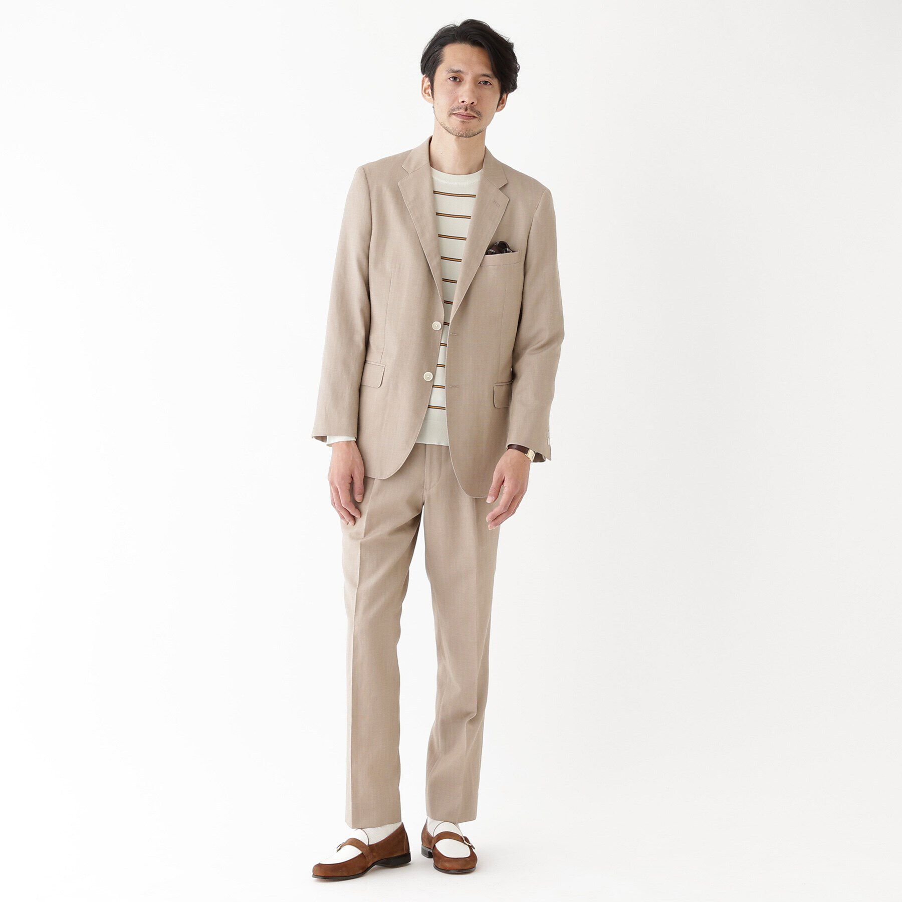 TAKEO KIKUCHI「【THE FLAGSHIP】シャンブレーツイル ジャケット」|スーツ|