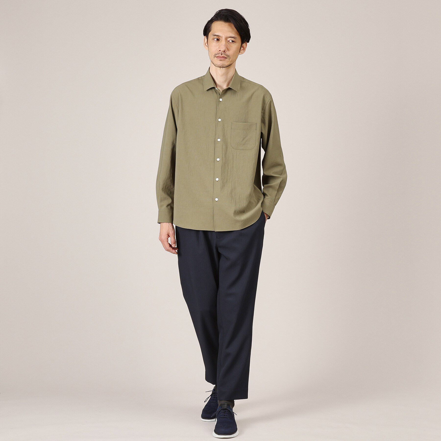 TAKEO KIKUCHI「【Made in JAPAN】麻調ショートカラーシャツ」|シャツ・ブラウス|