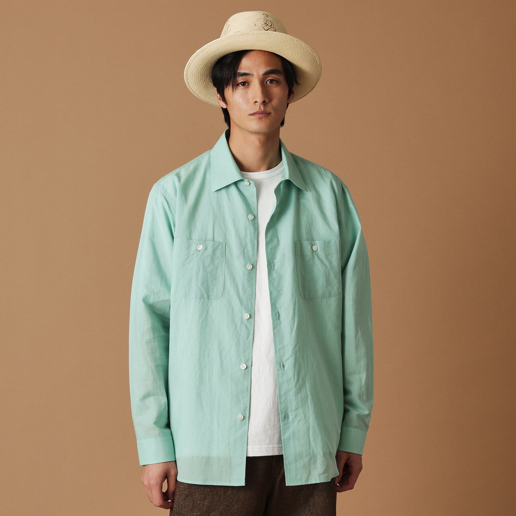 40CARATS&525「綿ラミー シアーシャツ」|シャツ・ブラウス|