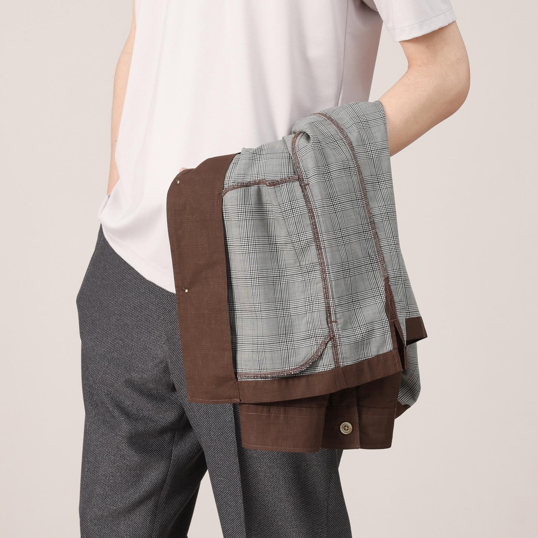 TAKEO KIKUCHI「【羽織】ダブルフェイス シャツ 羽織り」|シャツ・ブラウス|