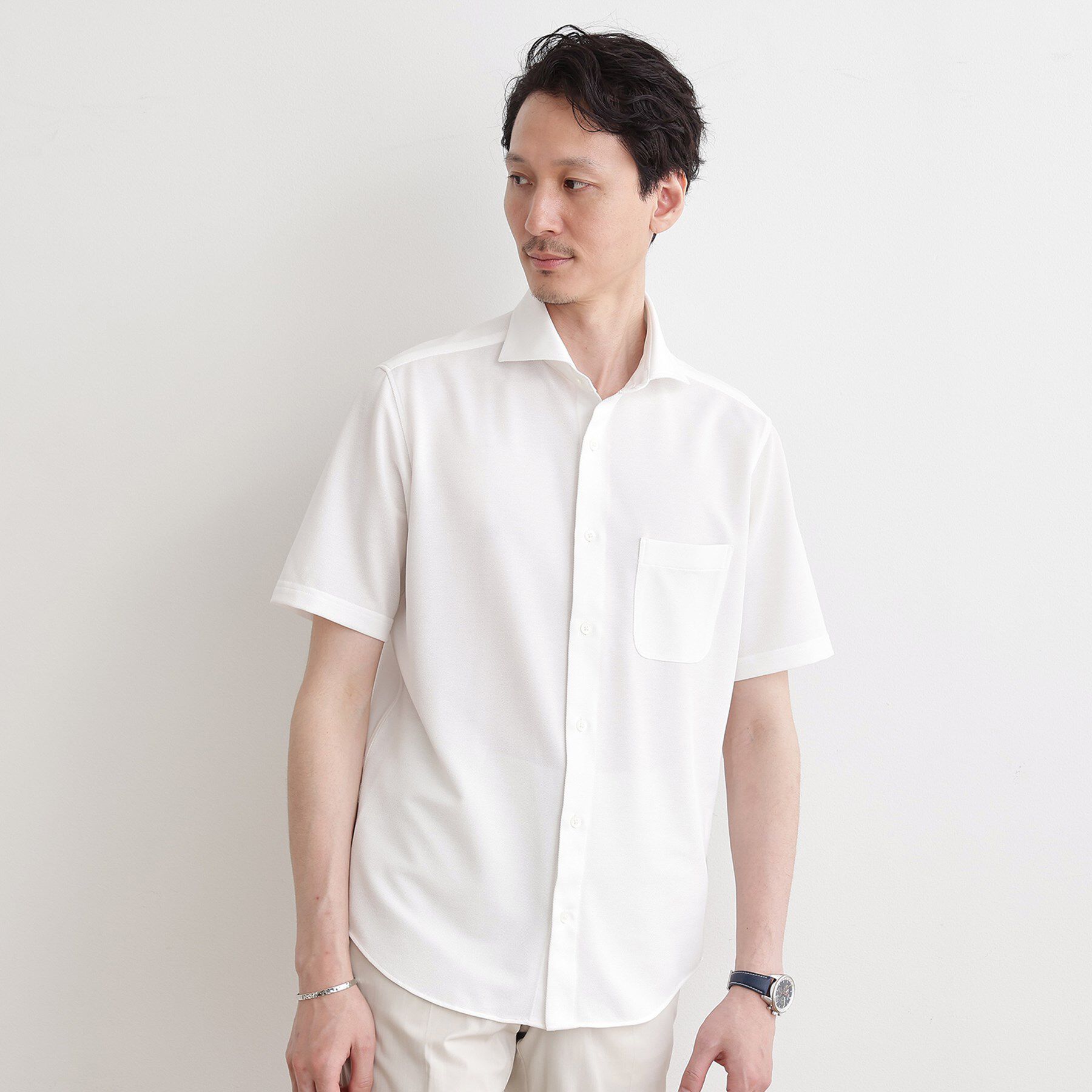 TAKEO KIKUCHI「ドライカノコ シャツ」|シャツ・ブラウス|ホワイト(001)