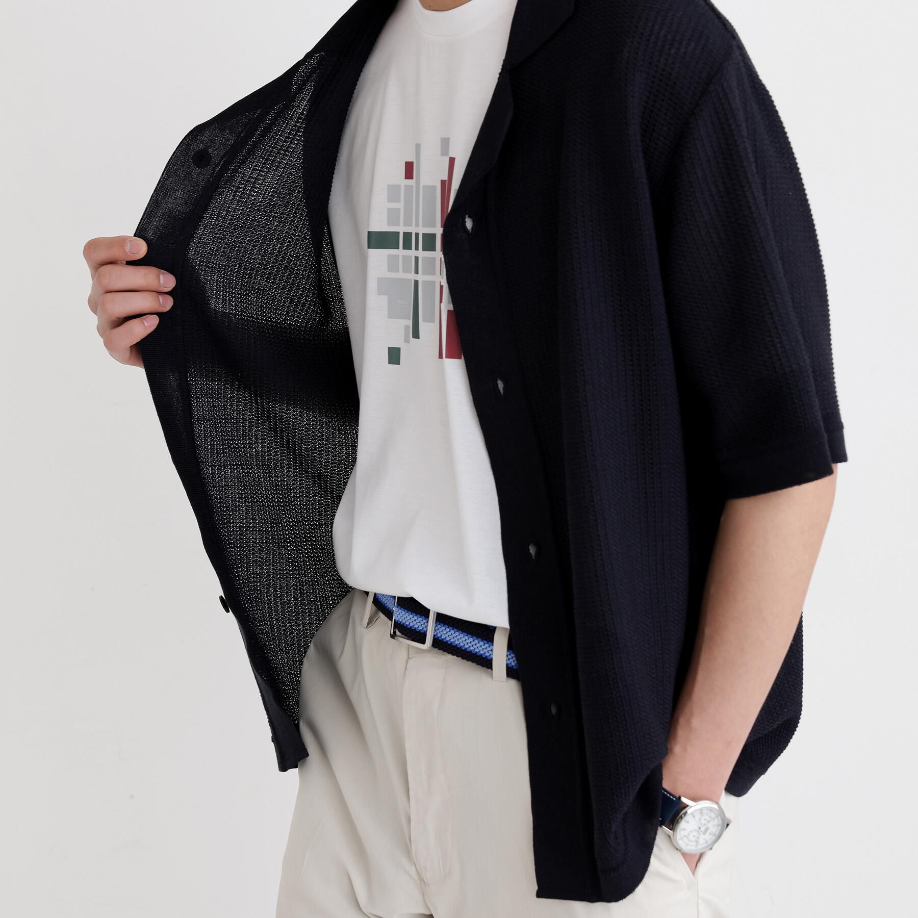 TAKEO KIKUCHI「ニットシャツ カーディガン」|カーディガン|