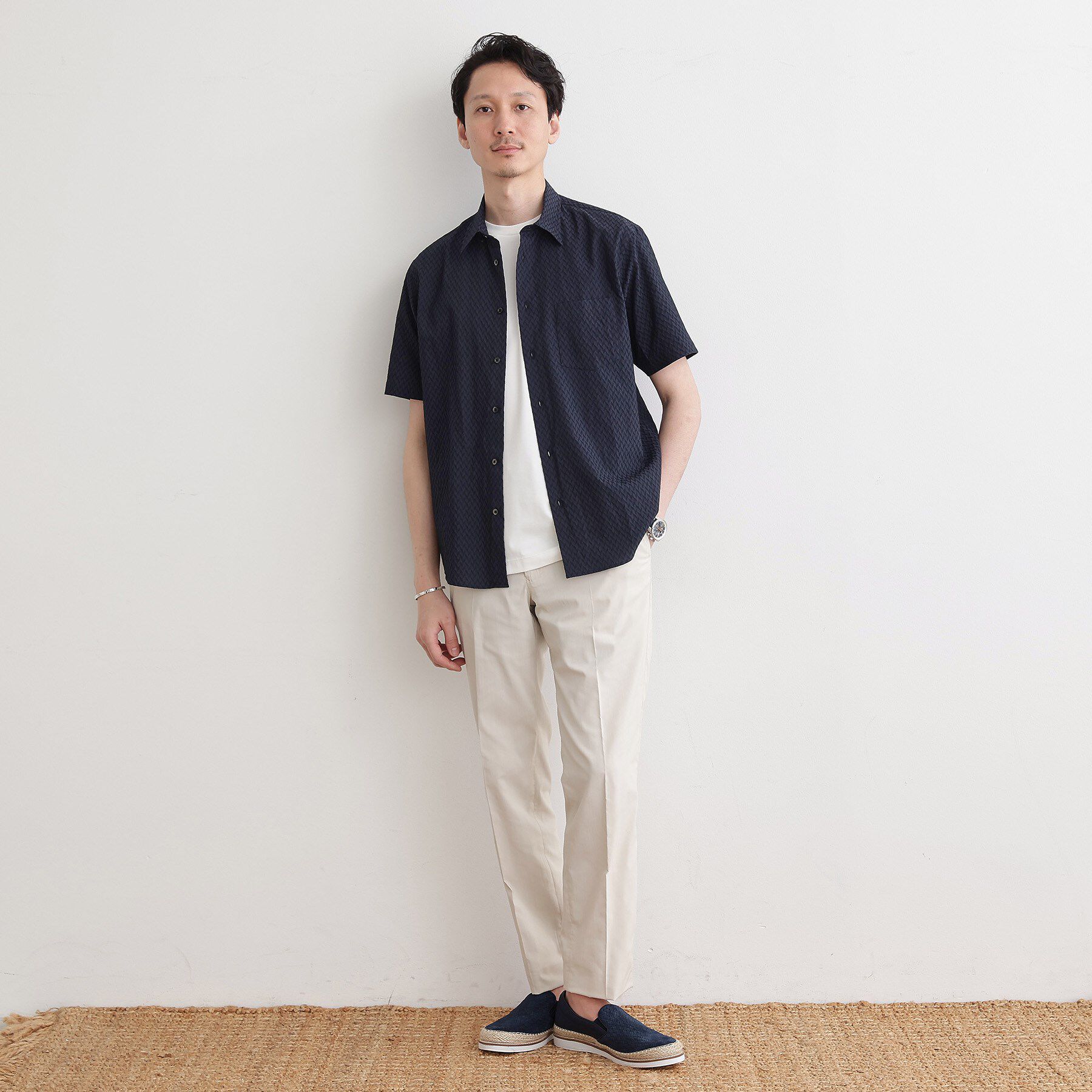 TAKEO KIKUCHI「【播州織り】ドビーストレッチシャツ」|シャツ・ブラウス|