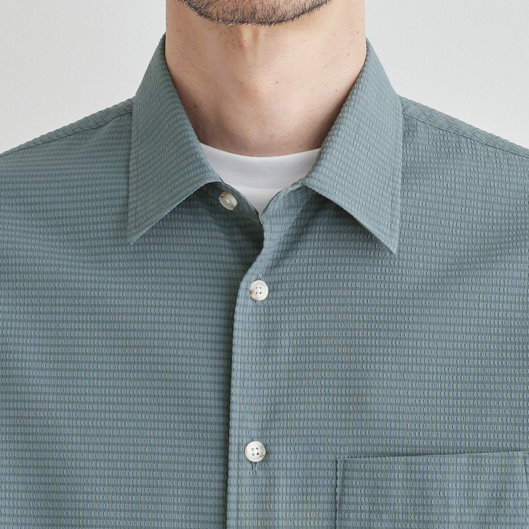 TAKEO KIKUCHI「【COOL CITY WEAR】DotAir（R）サッカー シャツ」|シャツ・ブラウス|