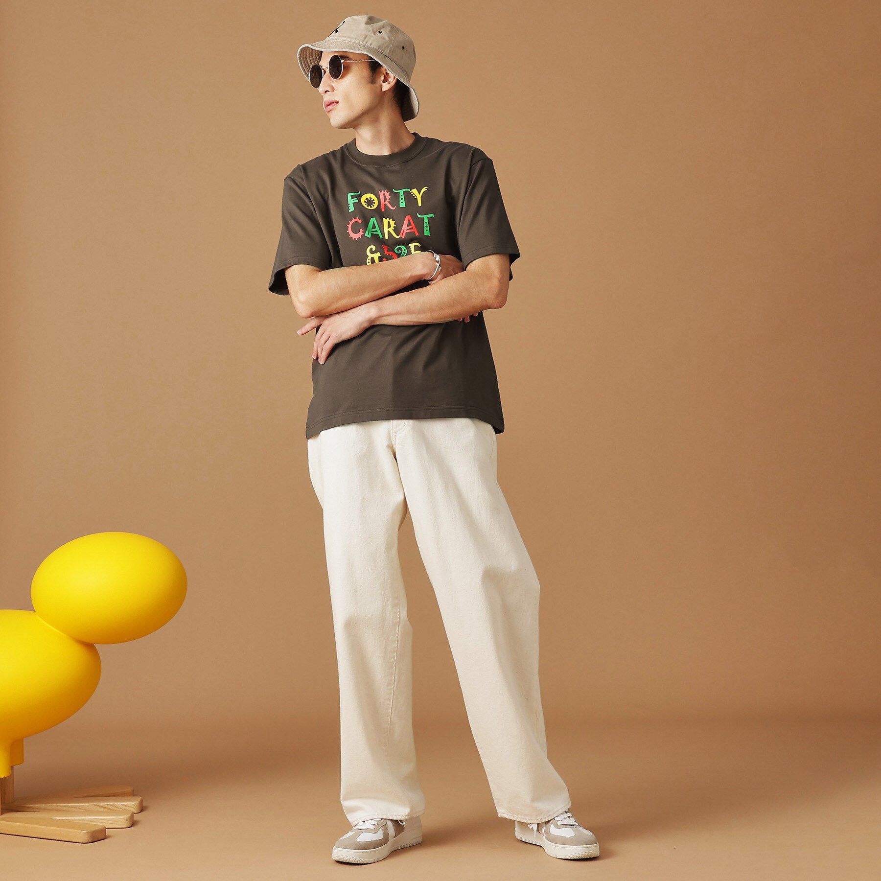 40CARATS&525「【Sサイズ～】レゲエ調プリント半袖Tシャツ」|Tシャツ・カットソー|