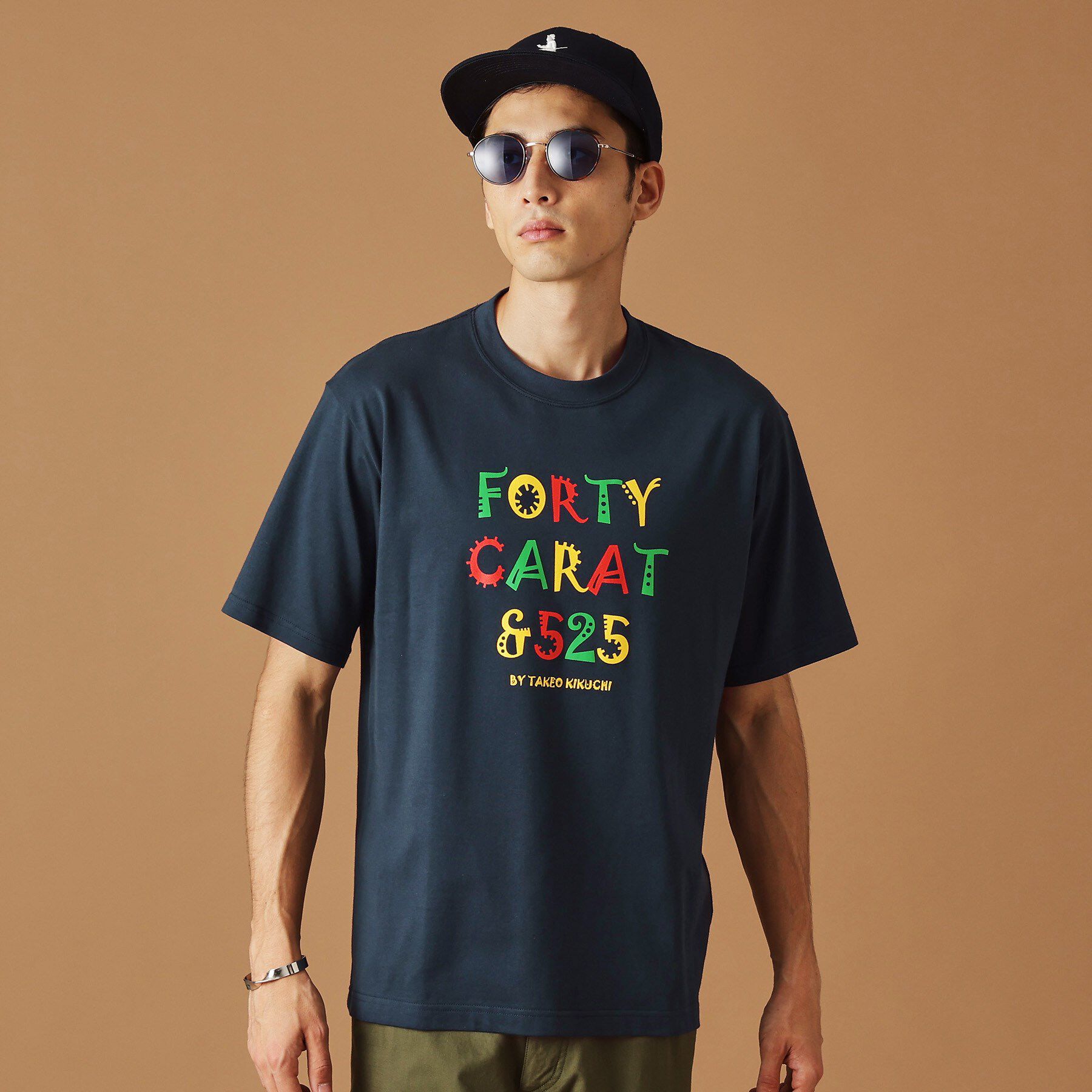 40CARATS&525「【Sサイズ～】レゲエ調プリント半袖Tシャツ」|Tシャツ・カットソー|