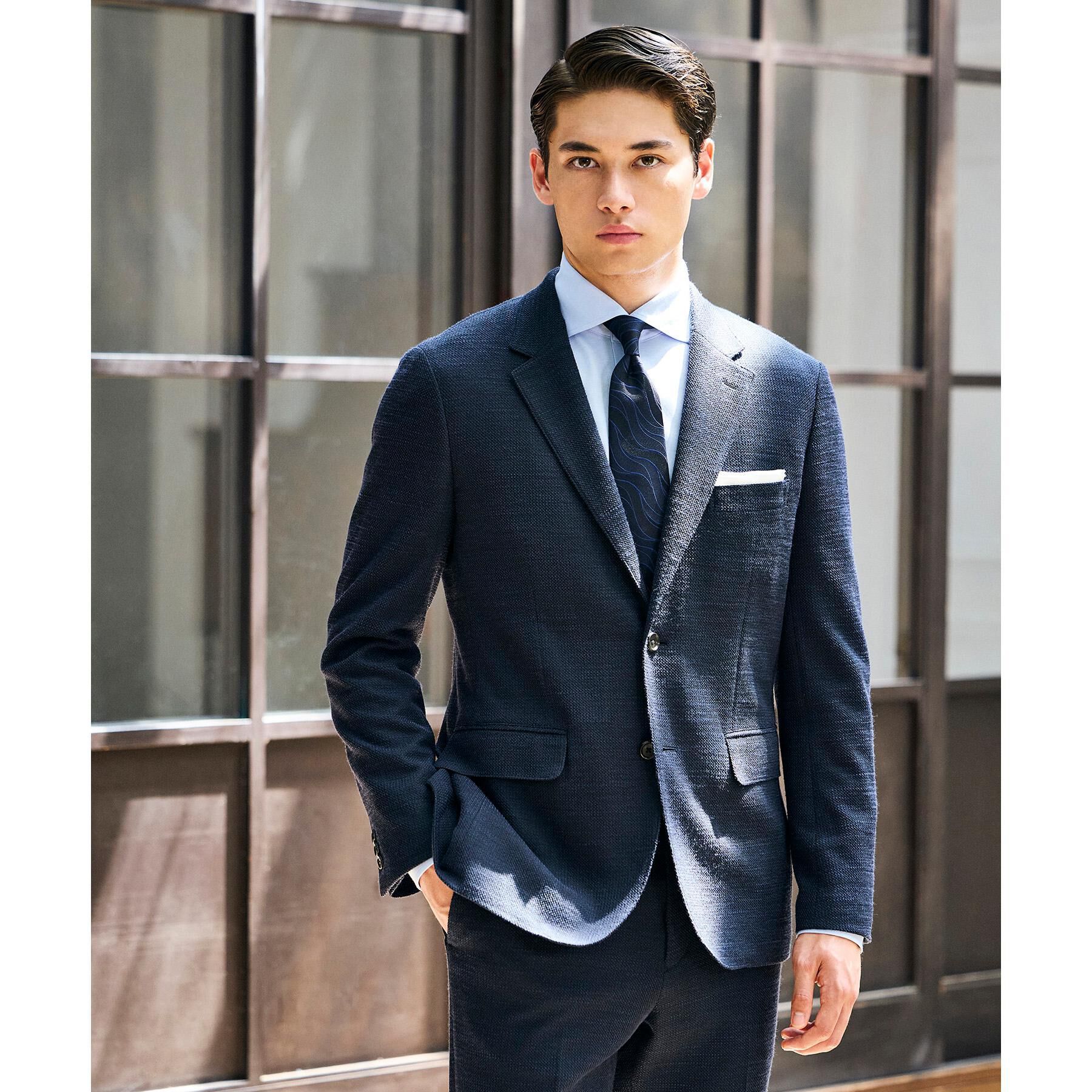 TAKEO KIKUCHI「【Sサイズ～】ラッセルメッシュ ジャケット」|テーラードジャケット|ブルー(093)