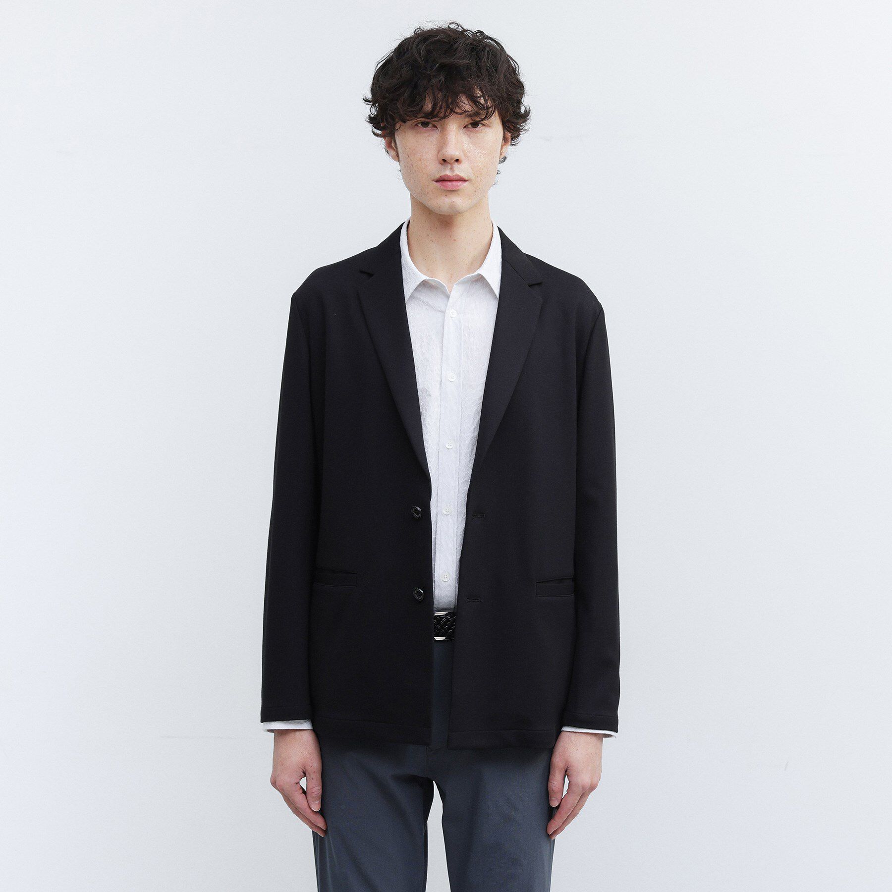 TAKEO KIKUCHI「【JUST ONE LAYER】ダウンファブリック テーラード ジャケット」|テーラードジャケット|ブラック(019)