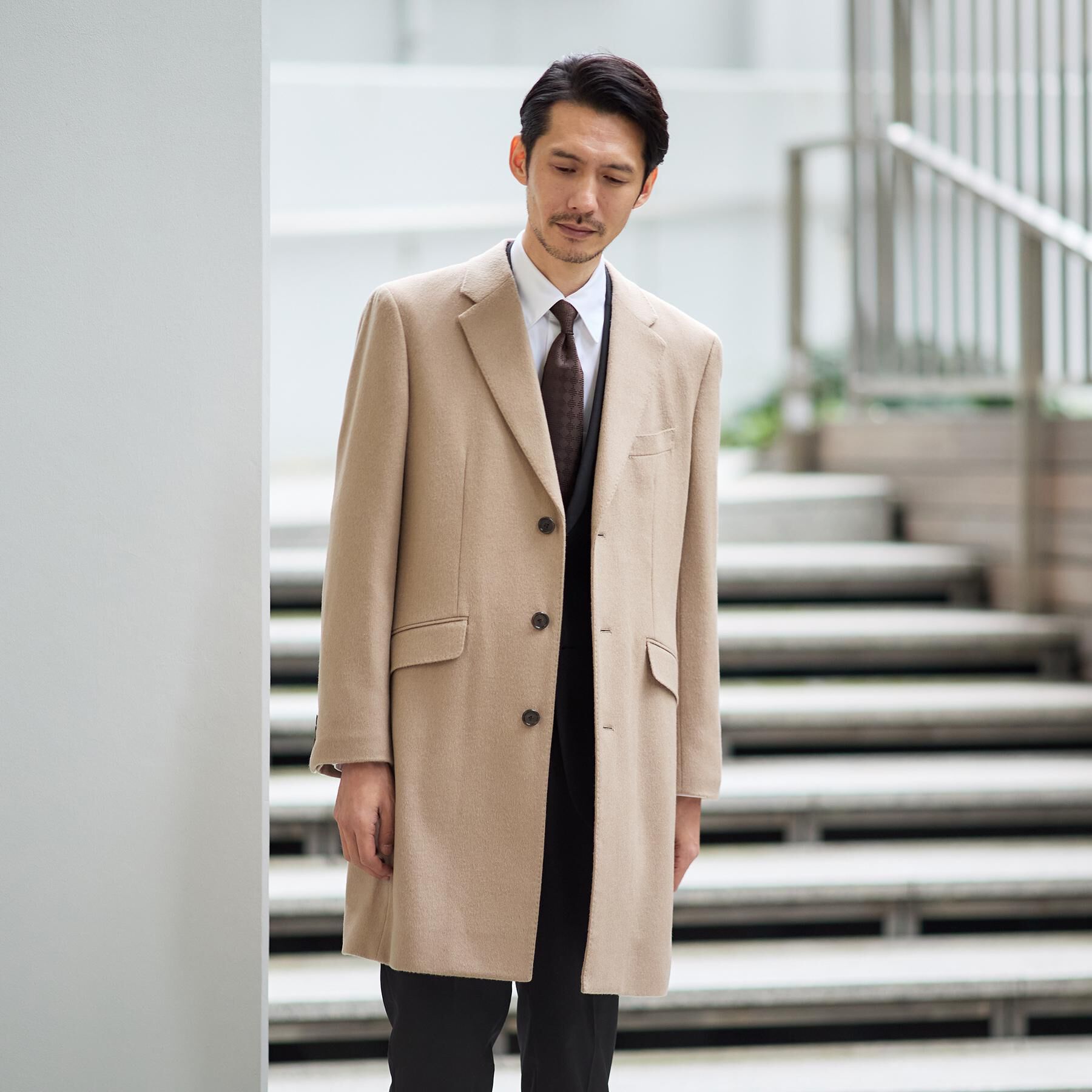 TAKEO KIKUCHI「カシミヤブレンド ビーバー調チェスターコート」|その他|