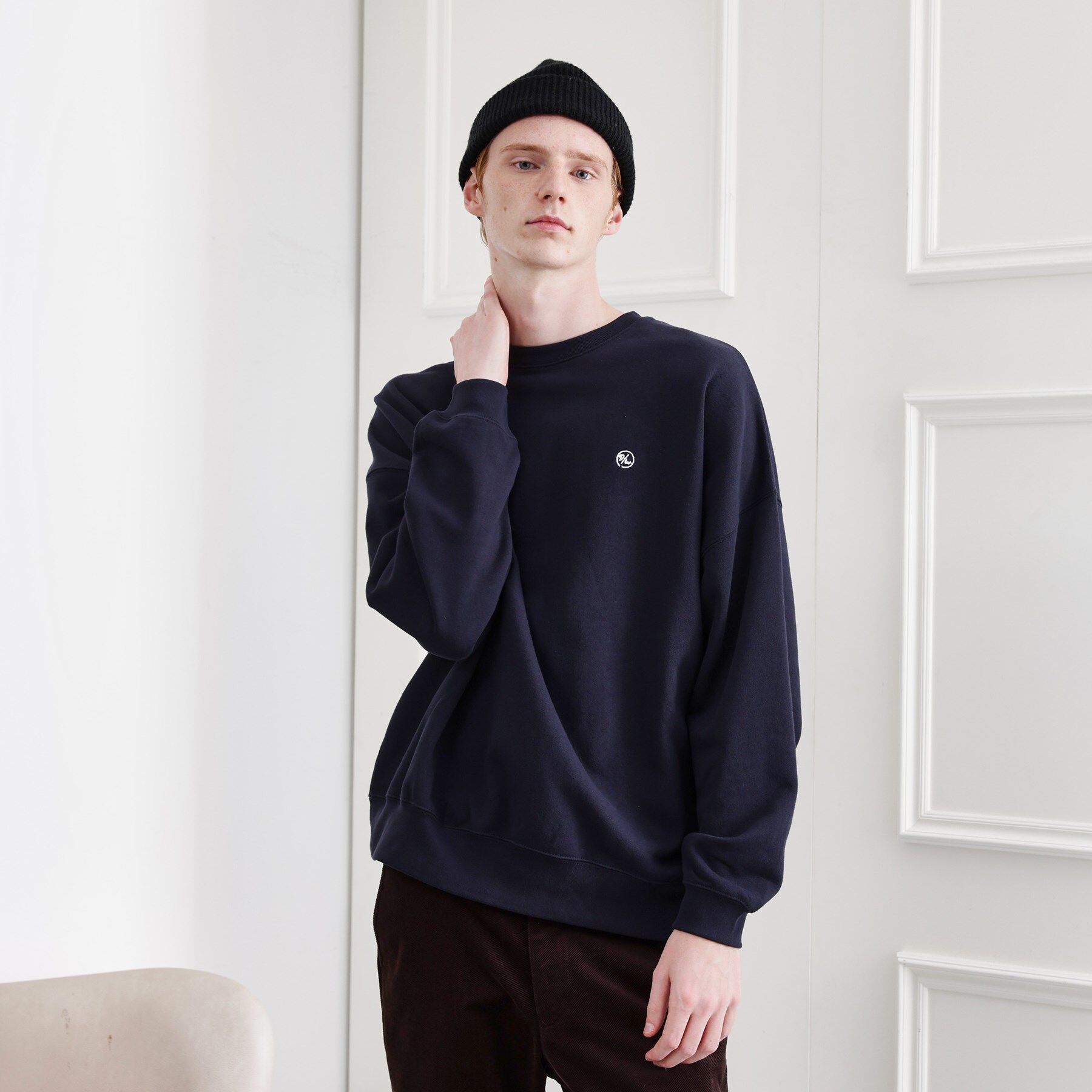 TAKEO KIKUCHI「【LIMITED】ワンポイント刺繍スウェットトレーナー」|パーカー|ブルー(093)