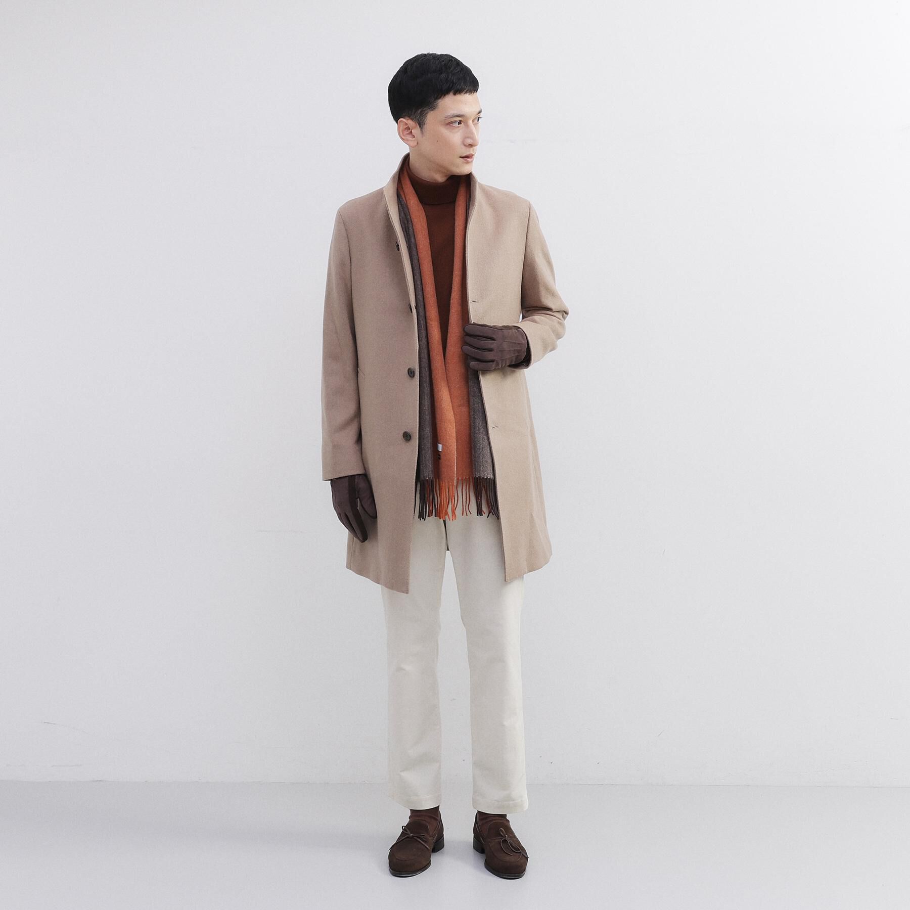 TAKEO KIKUCHI「【洗えるカシミヤ】ピュアカシミヤ 4面パネルマフラー」|ストール|