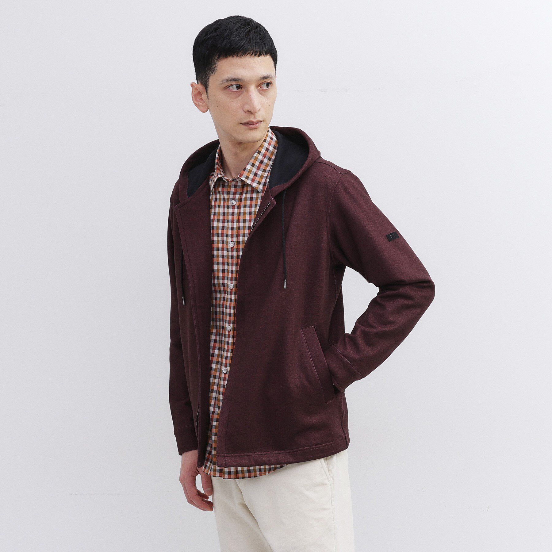 TAKEO KIKUCHI「【JUST ONE LAYER】ダウンファブリックZIPパーカー」|パーカー|