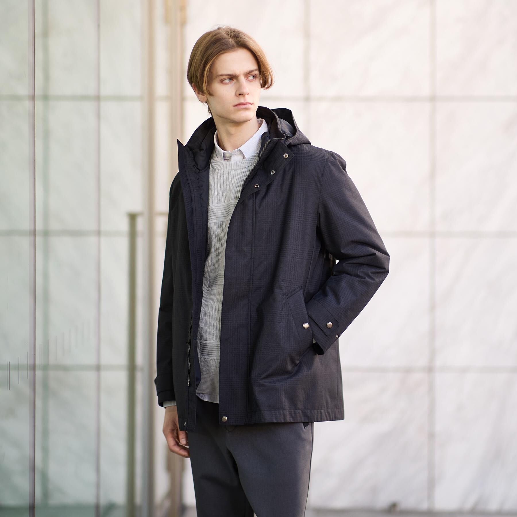 TAKEO KIKUCHI「【3WAY】グレンチェック ダウンライナー ブルゾン」|ブルゾン・スタジャン|