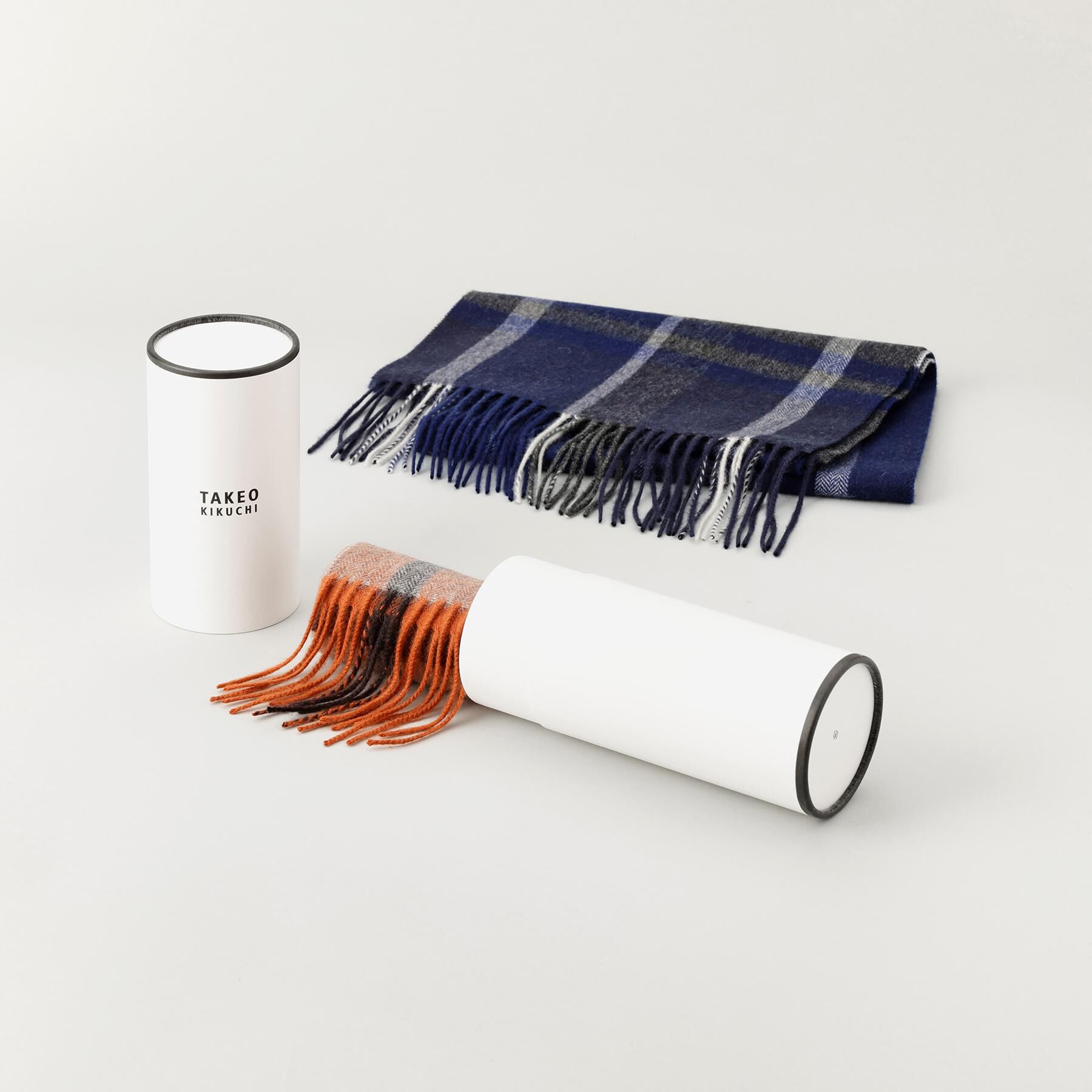 TAKEO KIKUCHI「チェックカシミヤマフラー」|ストール|