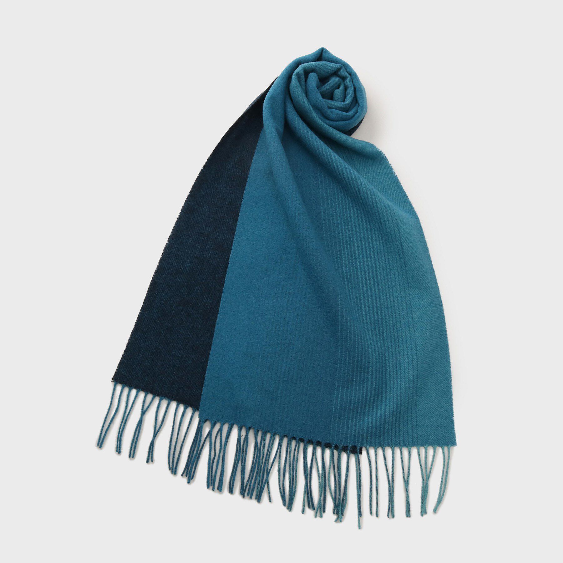 TAKEO KIKUCHI「【洗えるウールカシミヤ】グラデーションマフラー」|ストール|ブルーグリーン(59