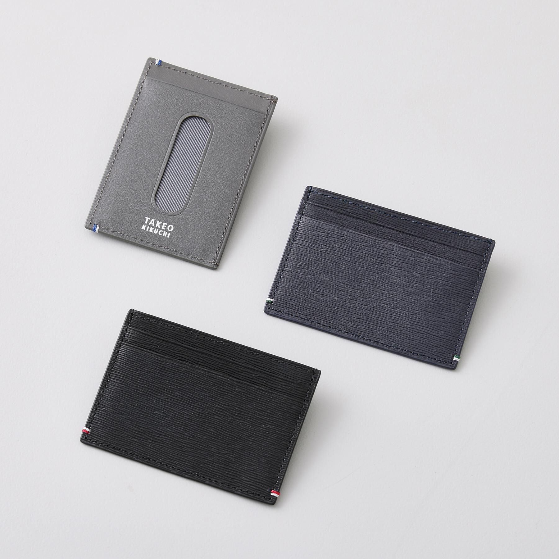 TAKEO KIKUCHI「水シボレザー単パスケース」|その他|