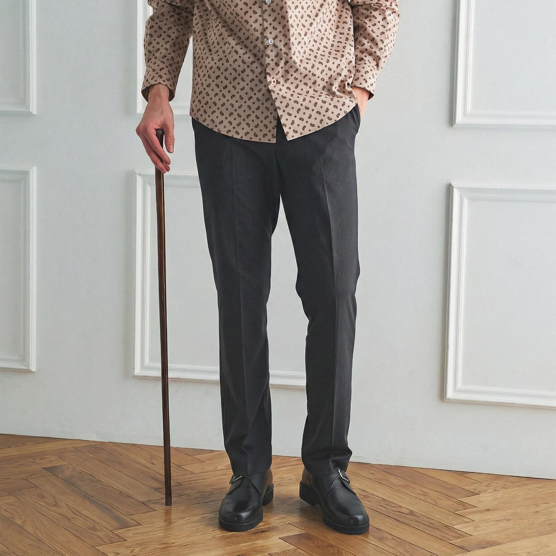 TAKEO KIKUCHI「【BOWLER HAT LABEL】ピンヘッドジャージ スラックス」|その他|