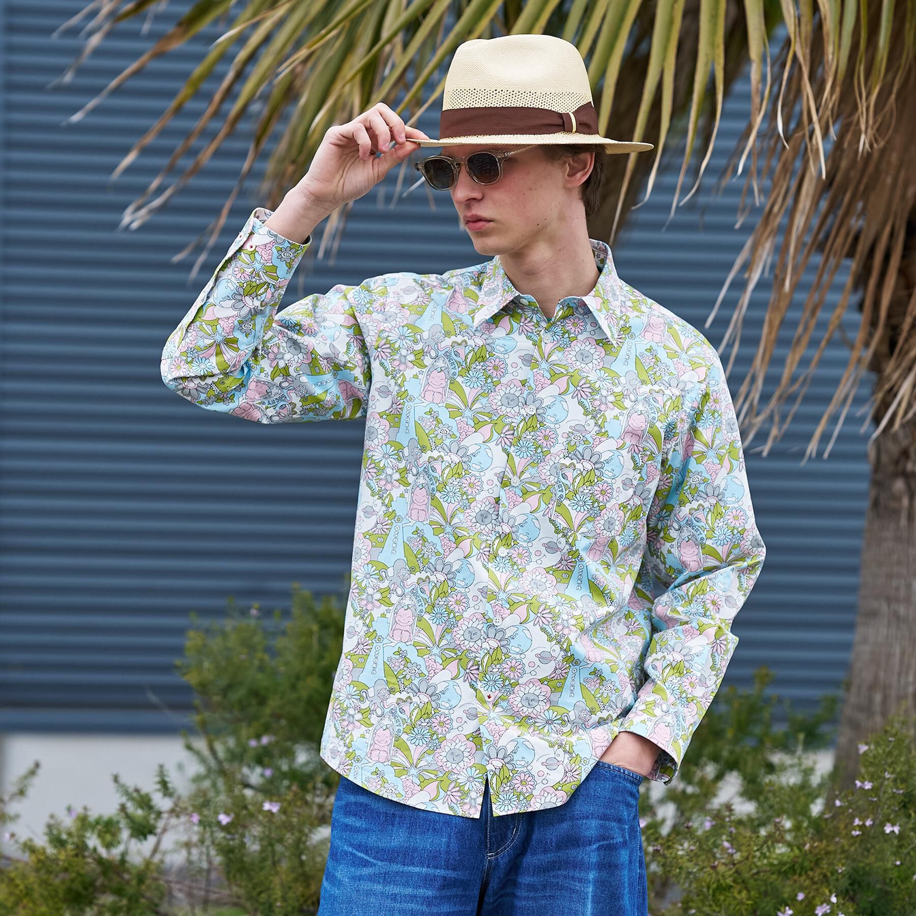 TAKEO KIKUCHI「【BOWLER HAT LABEL】ビリケンプリント 長袖シャツ」|シャツ・ブラウス|