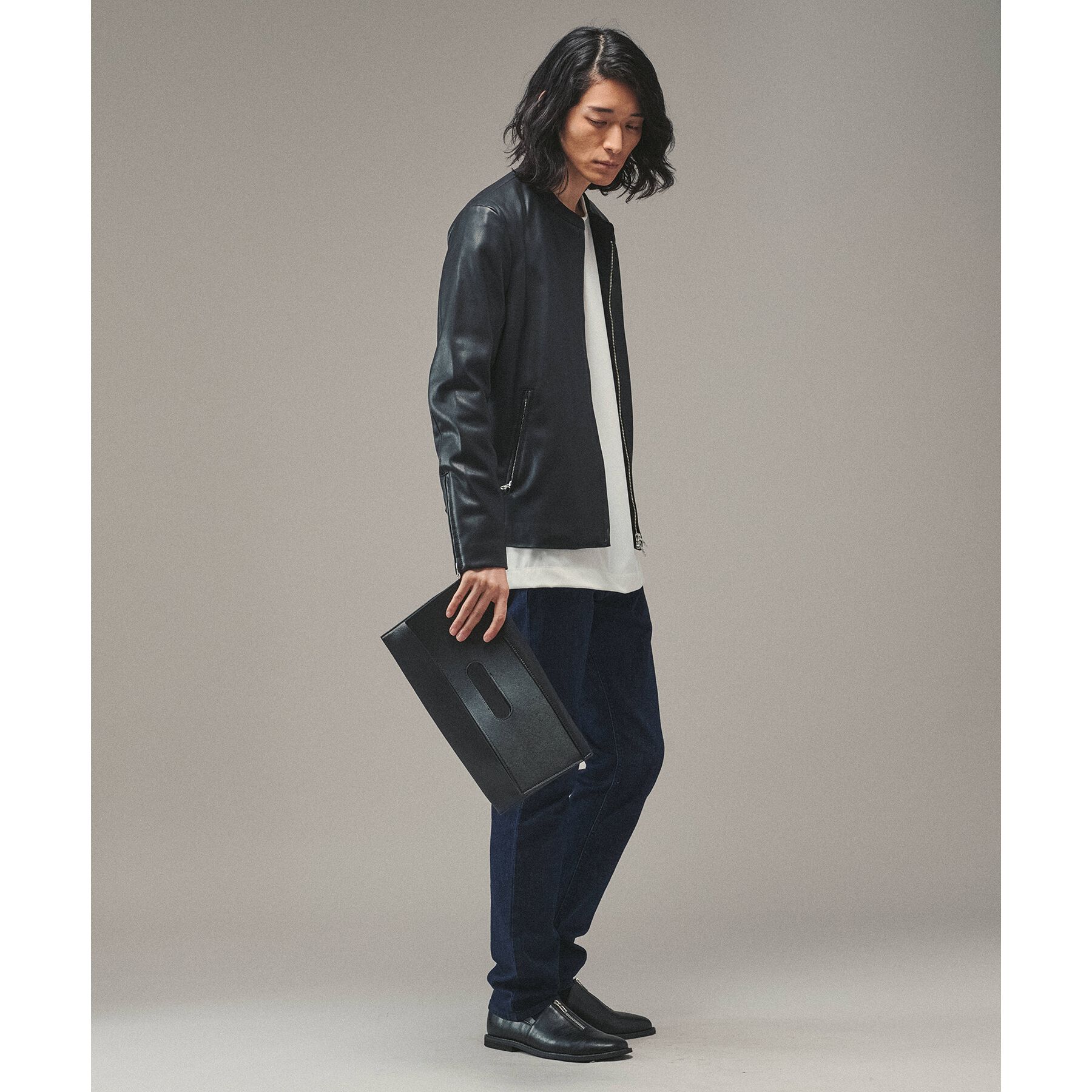 tk.TAKEO KIKUCHI「【WEB限定】レザー調クラッチバッグ」|クラッチバッグ|