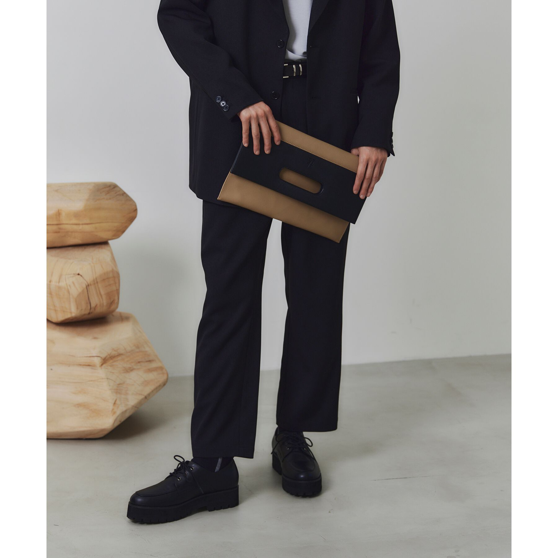 tk.TAKEO KIKUCHI「【WEB限定】レザー調クラッチバッグ」|クラッチバッグ|