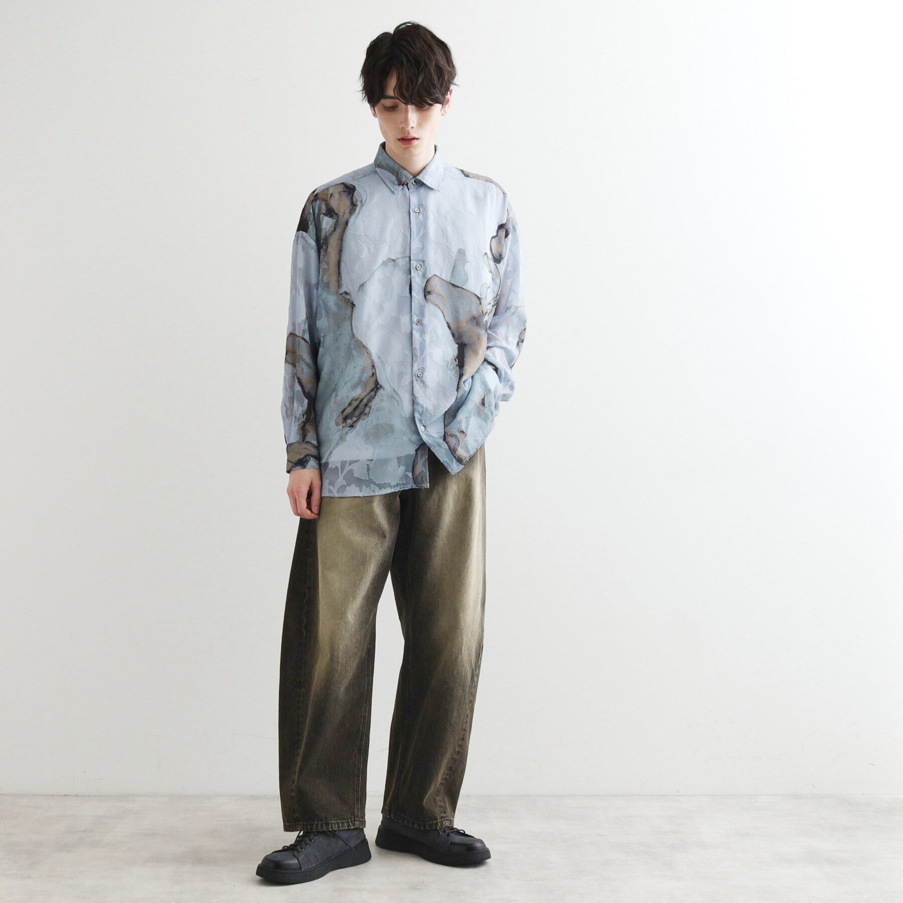 tk.TAKEO KIKUCHI「シアーフラワーシャツ」|シャツ・ブラウス|