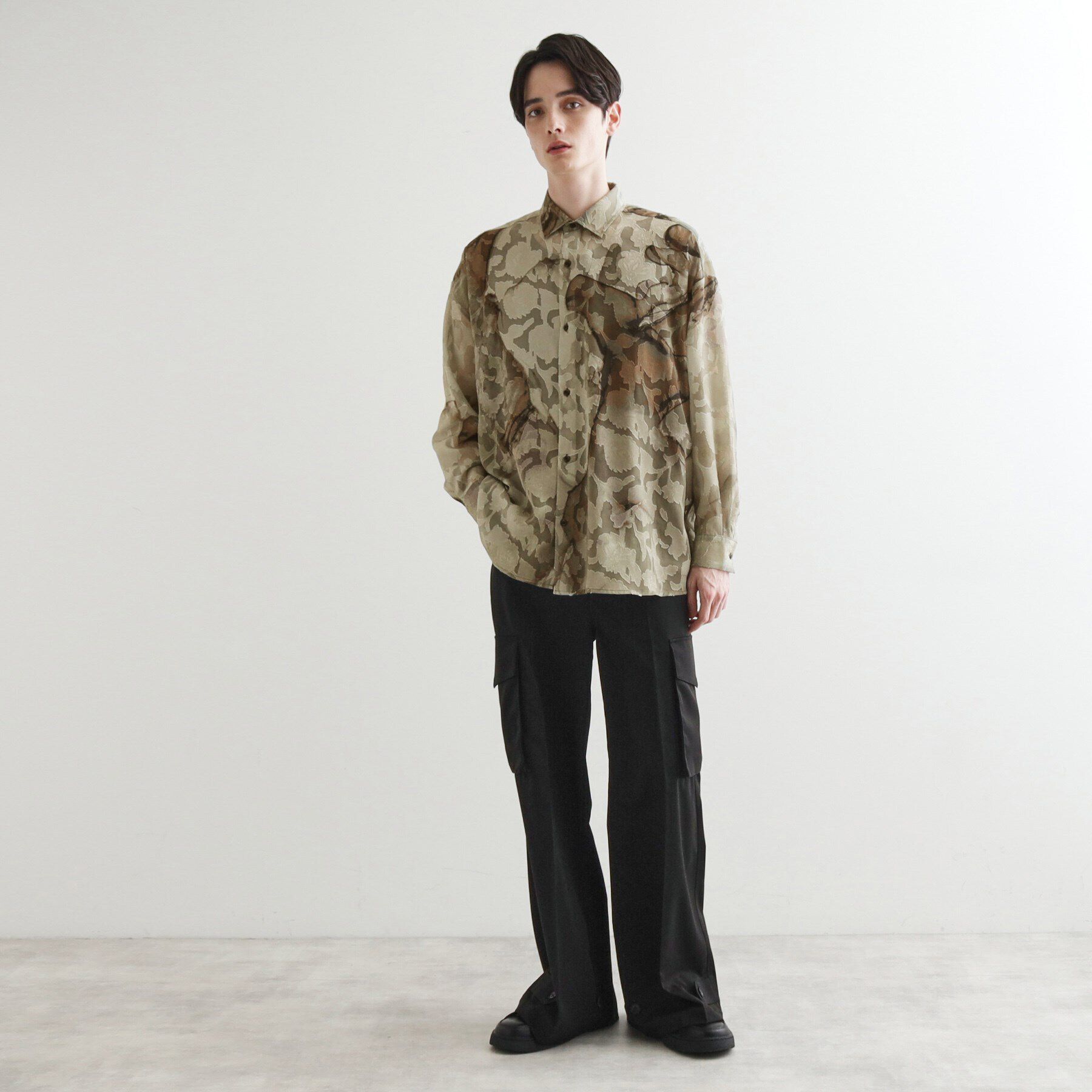 tk.TAKEO KIKUCHI「シアーフラワーシャツ」|シャツ・ブラウス|