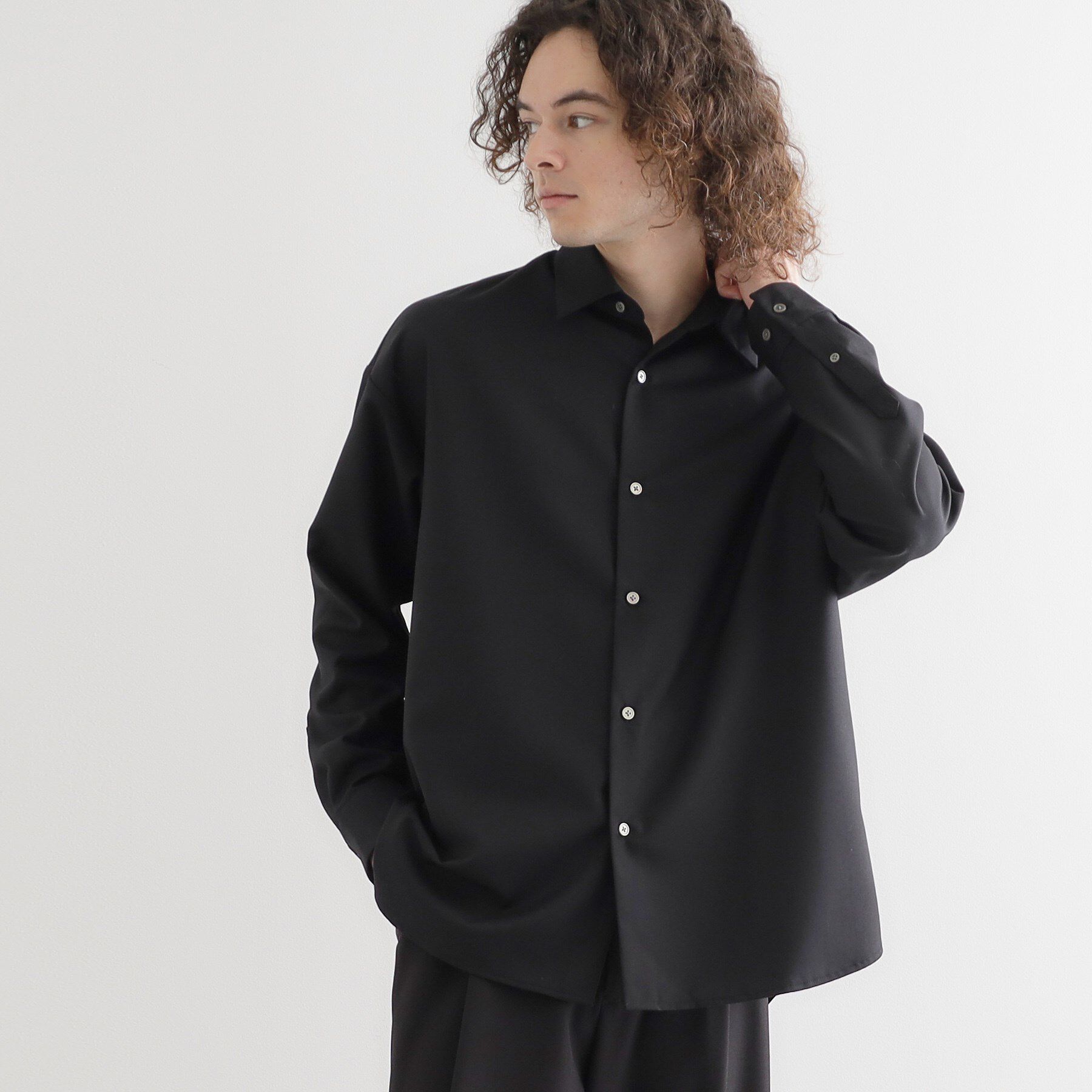 tk.TAKEO KIKUCHI「TR長袖シャツ」|シャツ・ブラウス|ブラック(019)